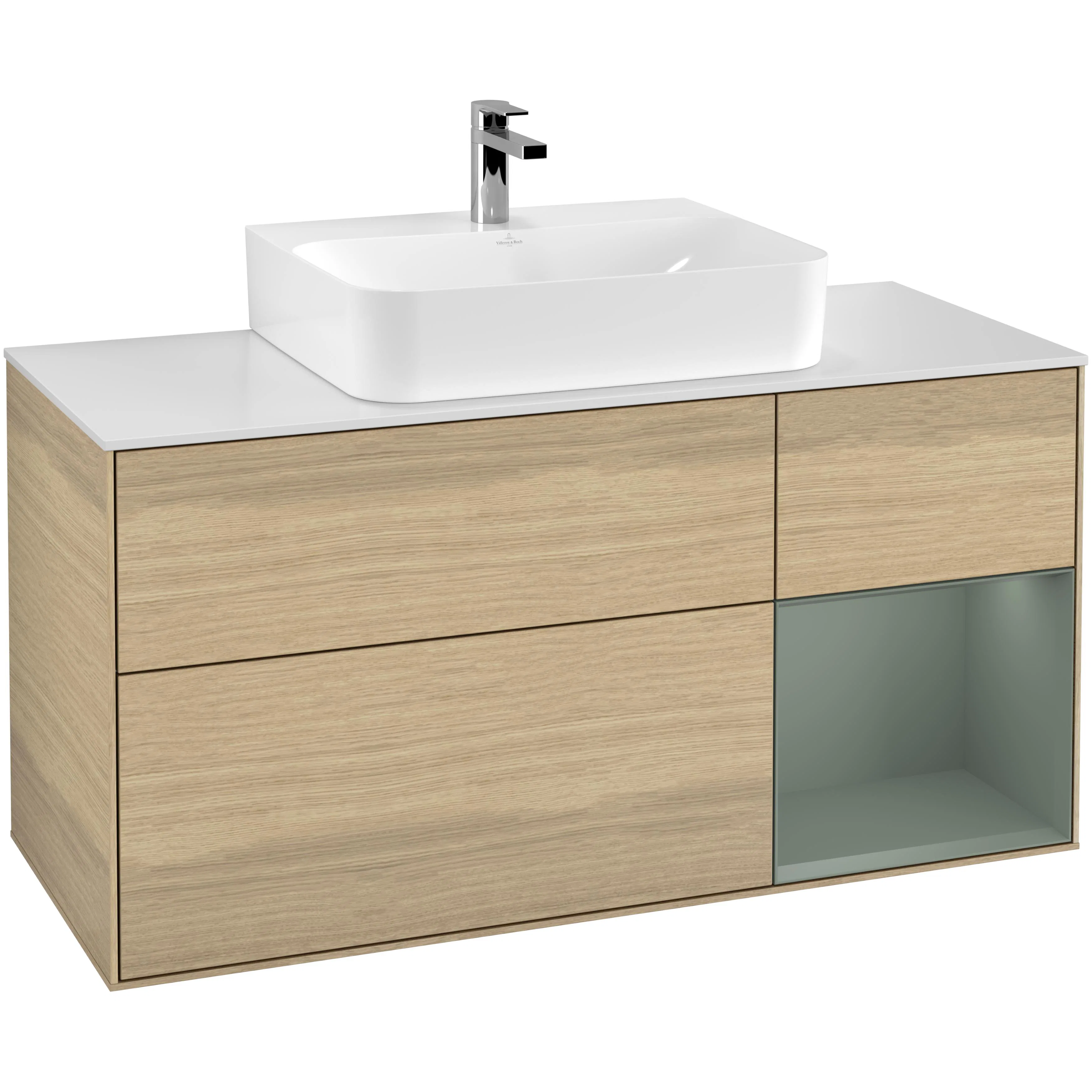 Tvättställsskåp Villeroy & Boch Finion med 3 Lådor Hylla och Bänkskiva för Centrerat Tvättställ