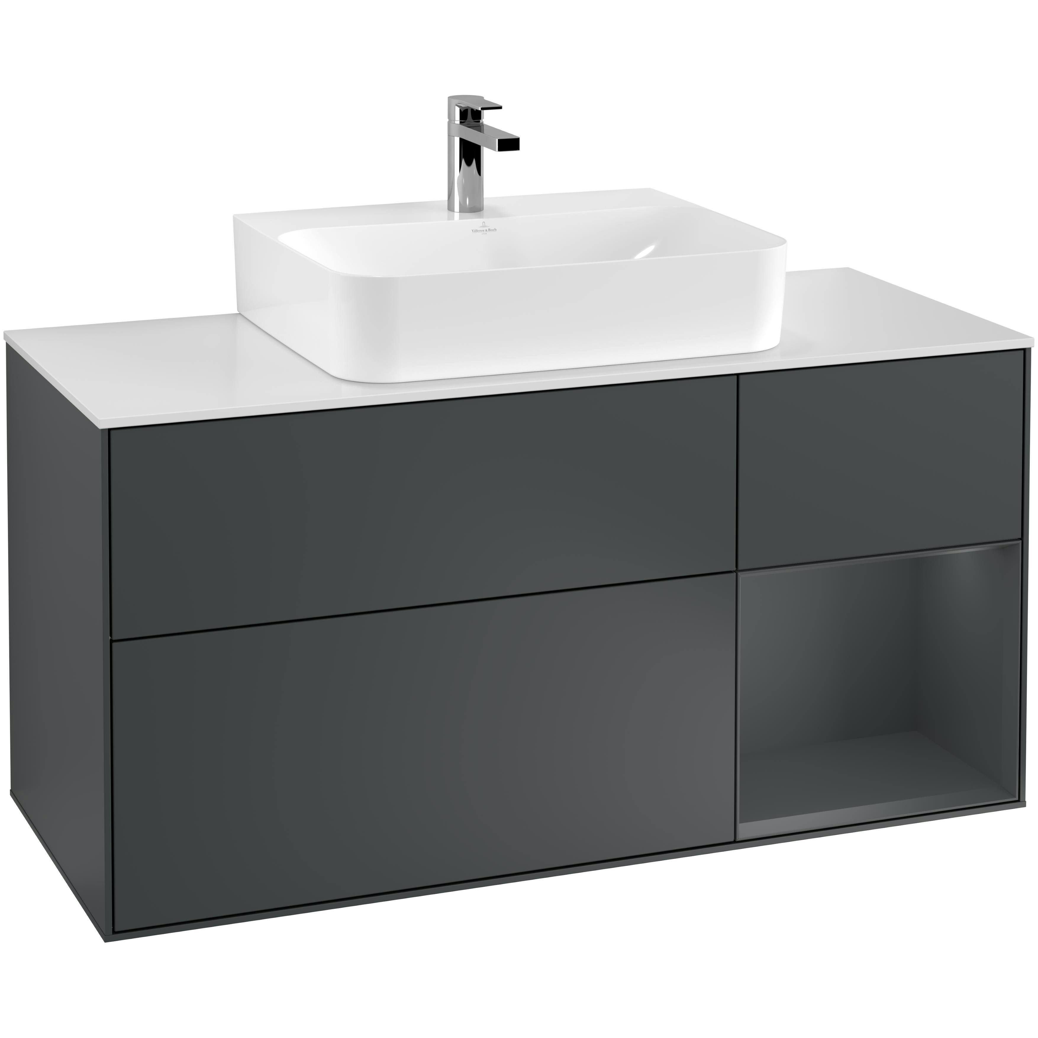 Tvättställsskåp Villeroy & Boch Finion med 3 Lådor Hylla och Bänkskiva för Centrerat Tvättställ