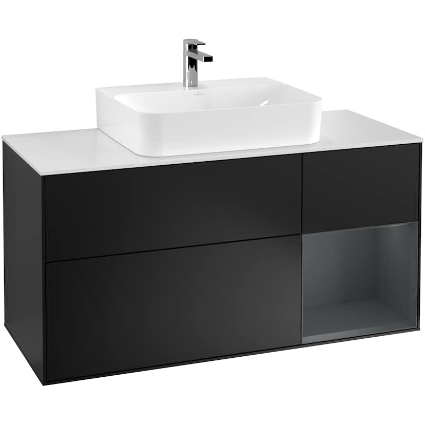 Tvättställsskåp Villeroy & Boch Finion med 3 Lådor Hylla och Bänkskiva för Centrerat Tvättställ