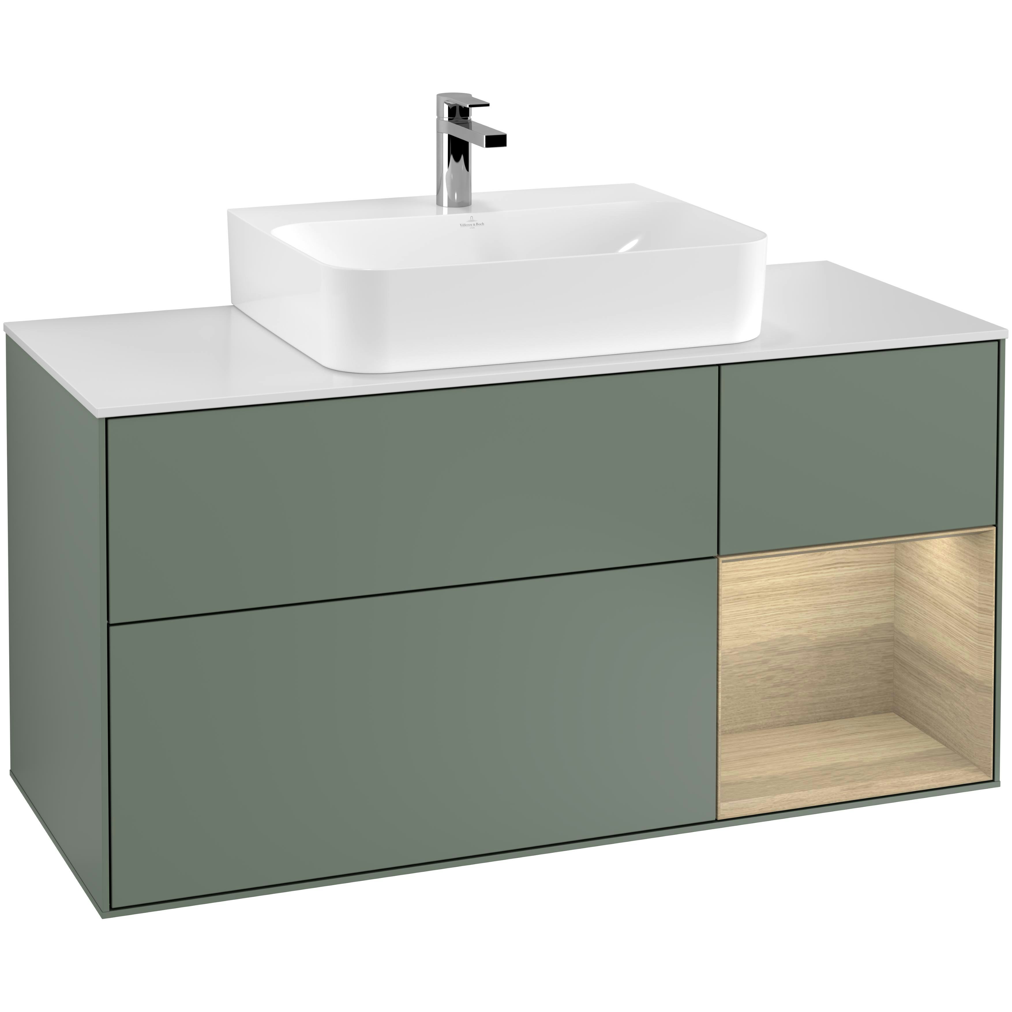 Tvättställsskåp Villeroy & Boch Finion med 3 Lådor Hylla och Bänkskiva för Centrerat Tvättställ