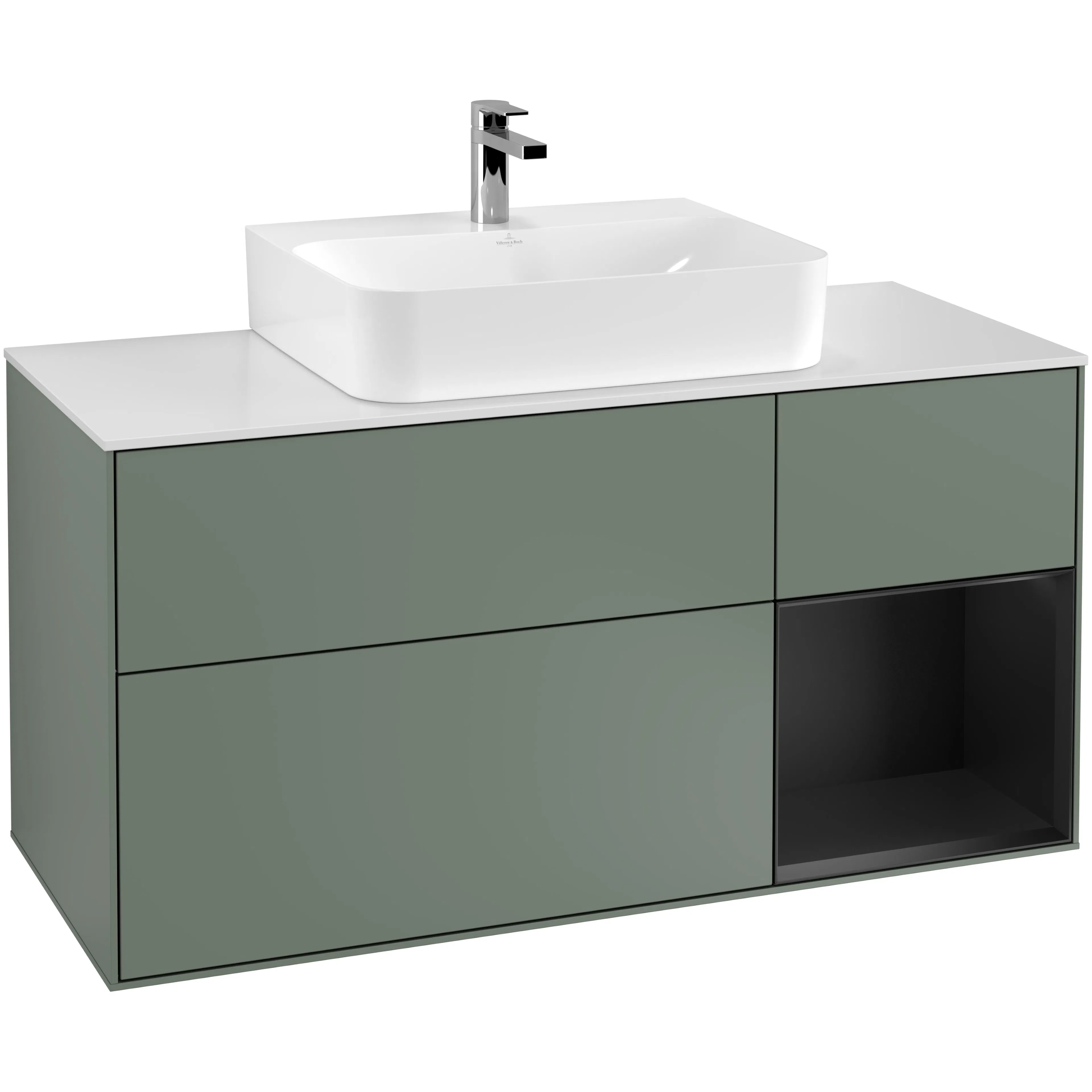 Tvättställsskåp Villeroy & Boch Finion med 3 Lådor Hylla och Bänkskiva för Centrerat Tvättställ