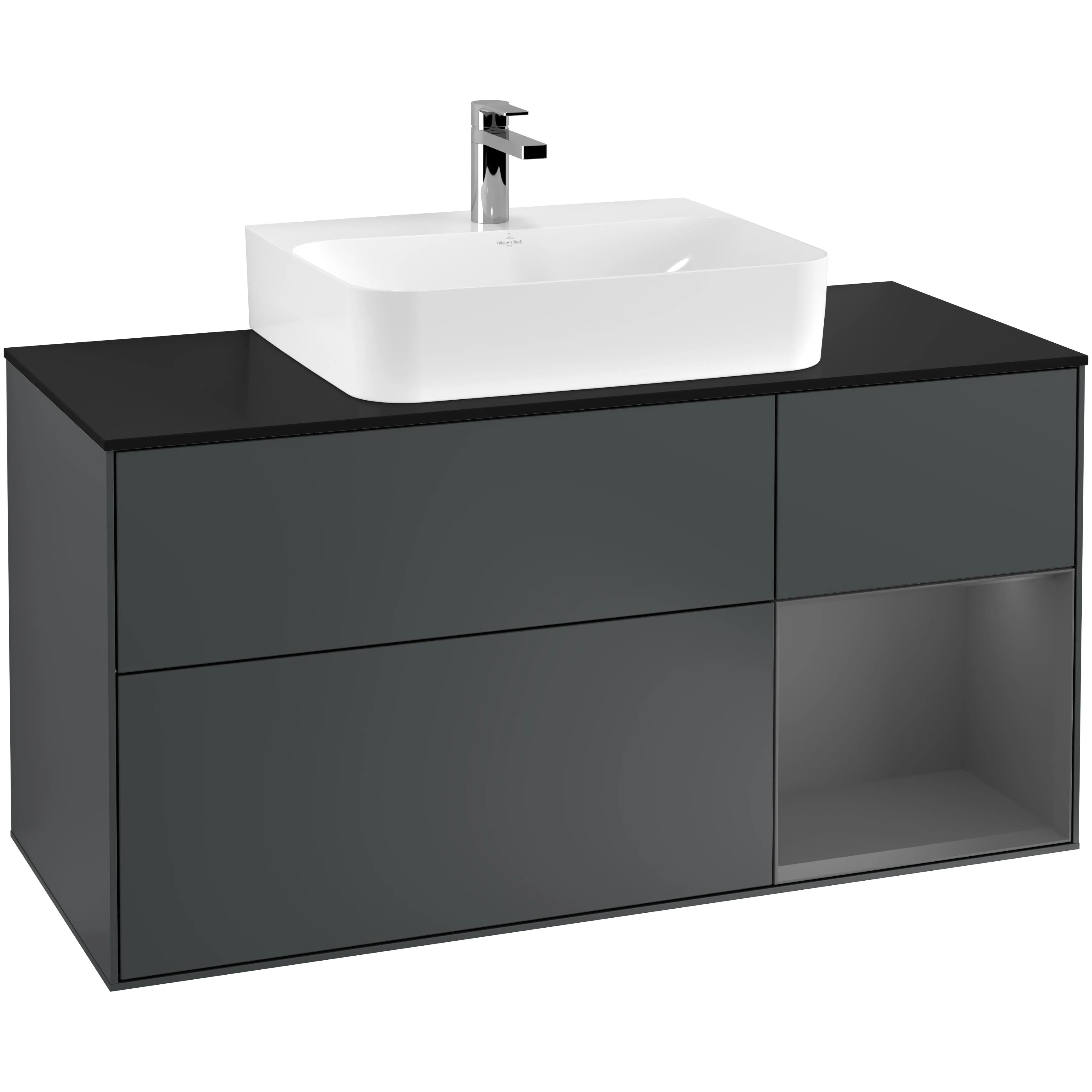 Tvättställsskåp Villeroy & Boch Finion med 3 Lådor Hylla och Bänkskiva för Centrerat Tvättställ