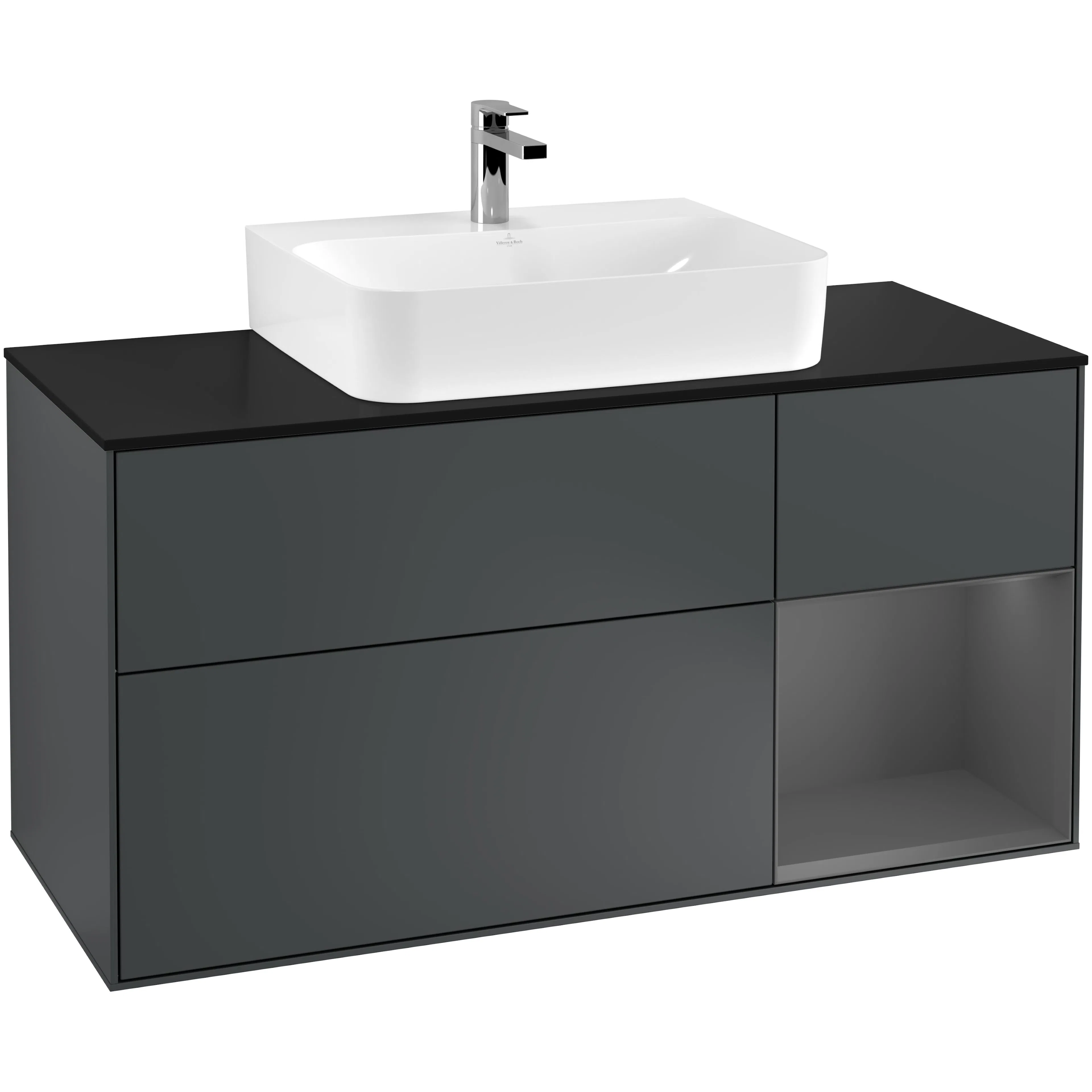 Tvättställsskåp Villeroy & Boch Finion med 3 Lådor Hylla och Bänkskiva för Centrerat Tvättställ