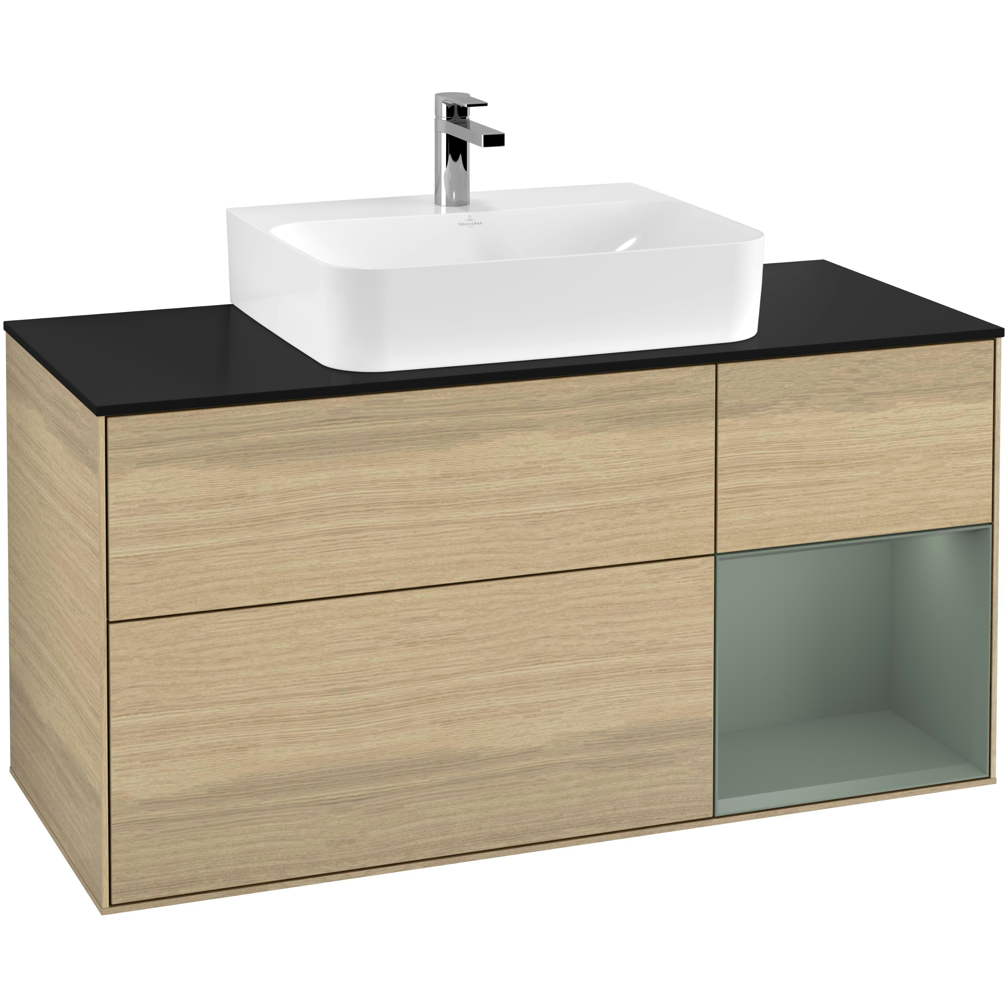 Tvättställsskåp Villeroy & Boch Finion med 3 Lådor Hylla och Bänkskiva för Centrerat Tvättställ