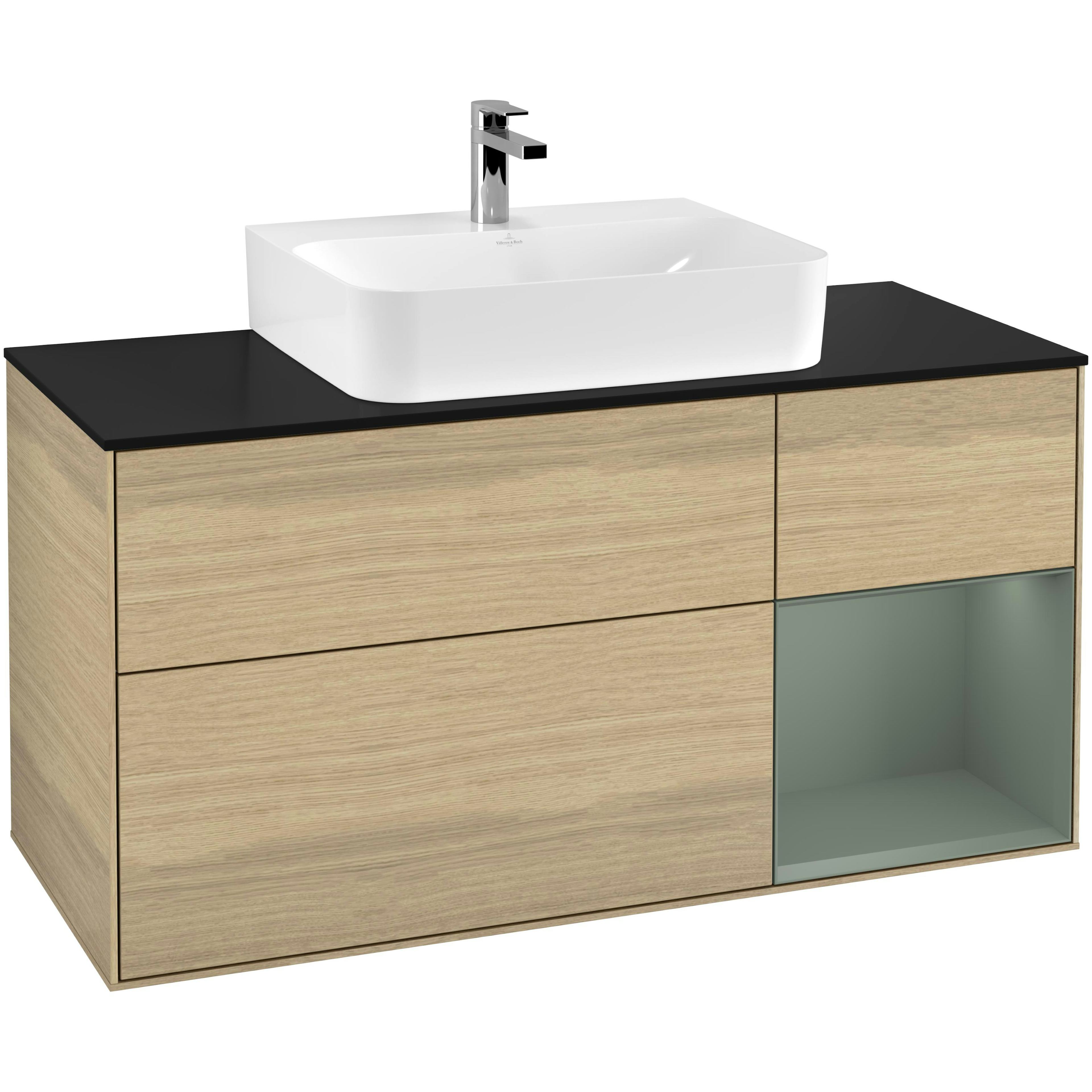 Tvättställsskåp Villeroy & Boch Finion med 3 Lådor Hylla och Bänkskiva för Centrerat Tvättställ