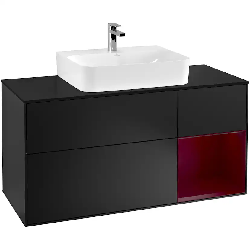 Tvättställsskåp Villeroy & Boch Finion med 3 Lådor Hylla och Bänkskiva för Centrerat Tvättställ