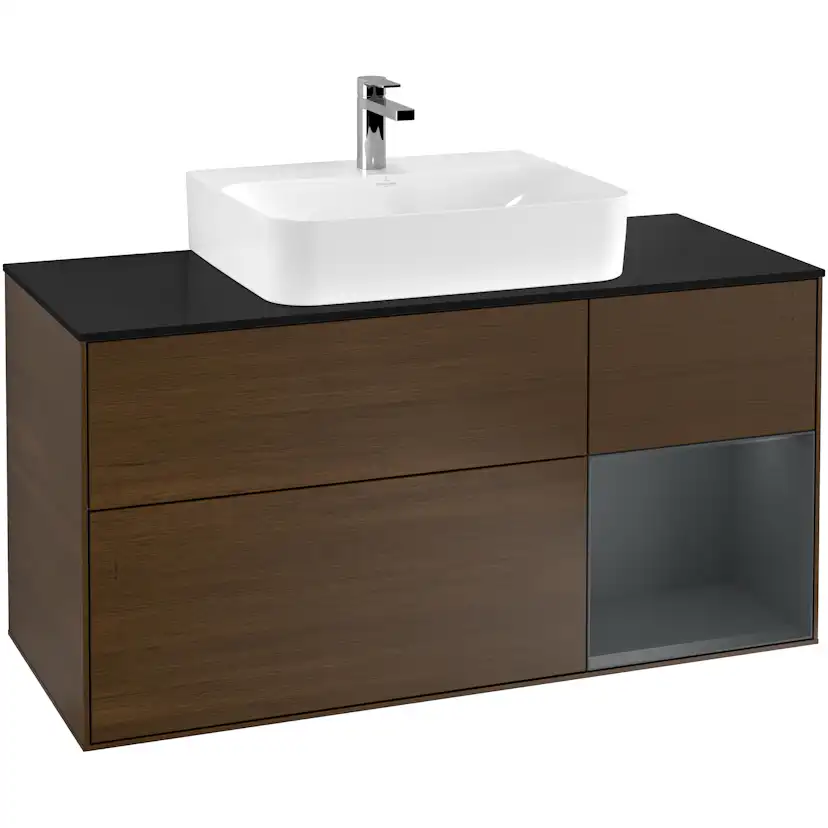 Tvättställsskåp Villeroy & Boch Finion med 3 Lådor Hylla och Bänkskiva för Centrerat Tvättställ