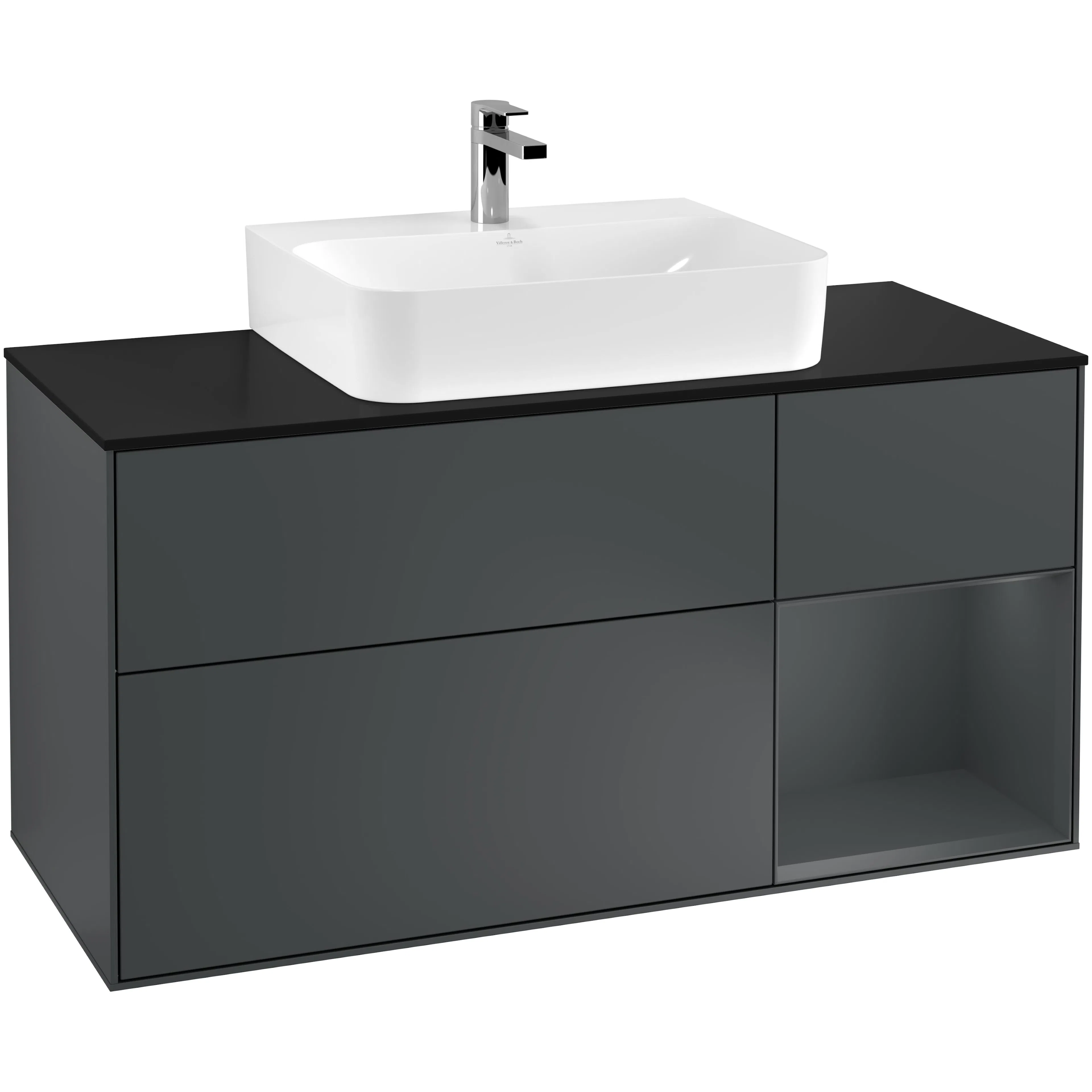 Tvättställsskåp Villeroy & Boch Finion med 3 Lådor Hylla och Bänkskiva för Centrerat Tvättställ