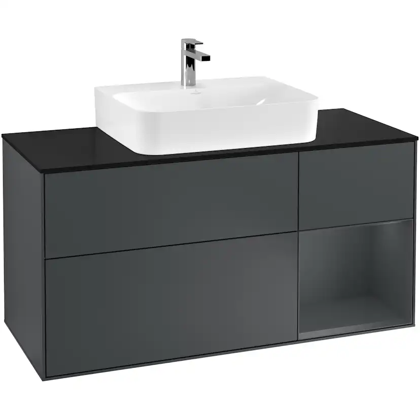 Tvättställsskåp Villeroy & Boch Finion med 3 Lådor Hylla och Bänkskiva för Centrerat Tvättställ