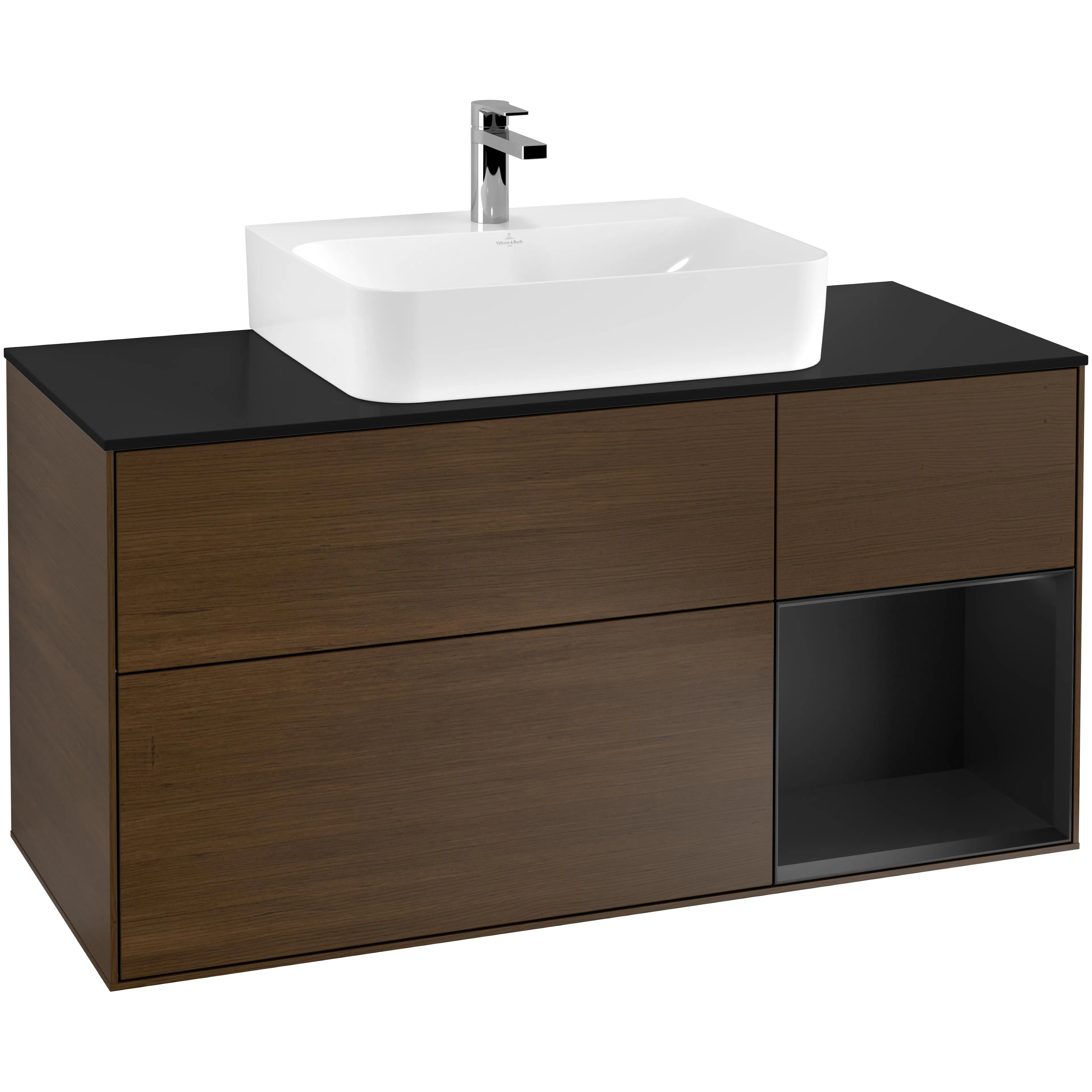 Tvättställsskåp Villeroy & Boch Finion med 3 Lådor Hylla och Bänkskiva för Centrerat Tvättställ