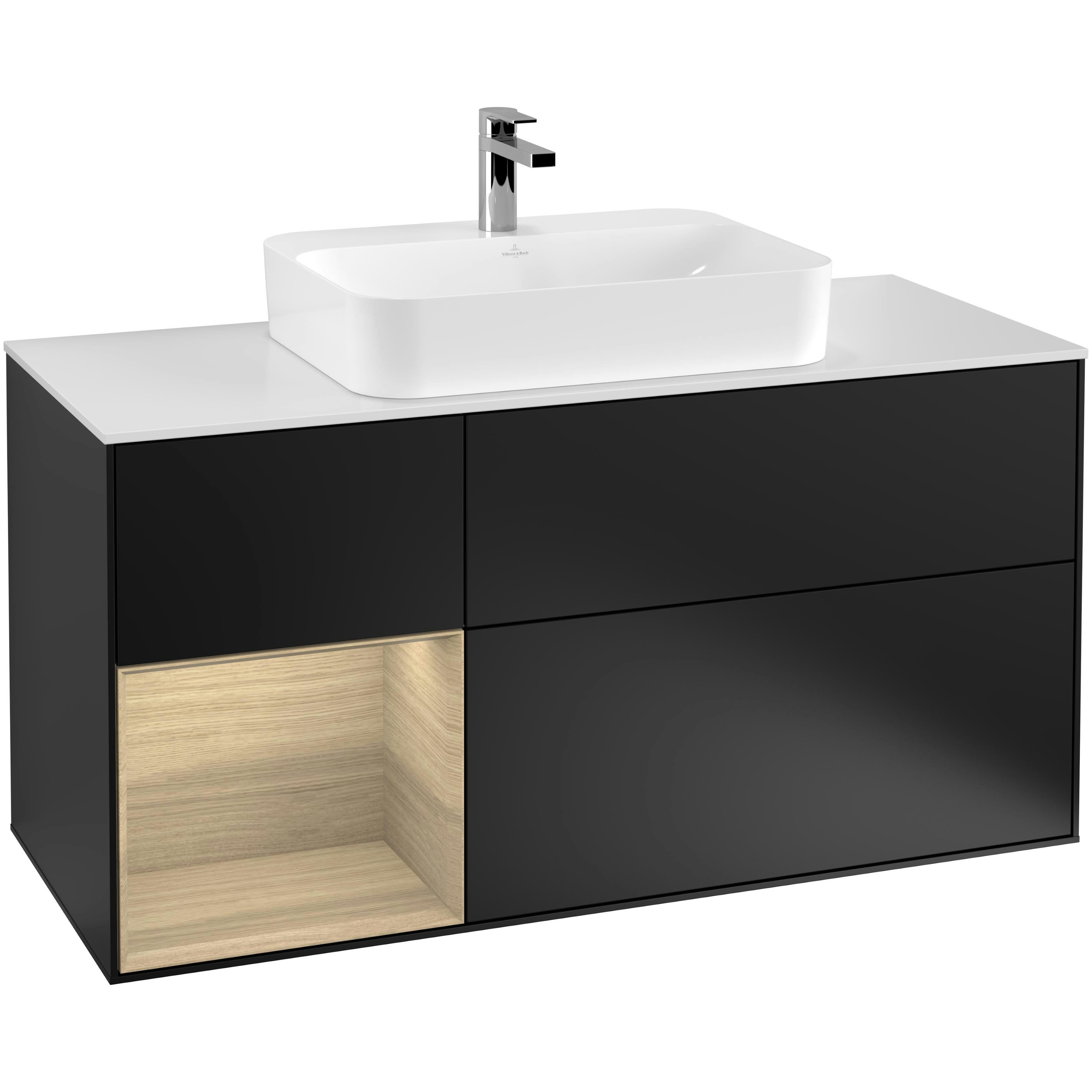 Tvättställsskåp Villeroy & Boch Finion med 3 Lådor Hylla och Bänkskiva för Ytmonterat Tvättställ