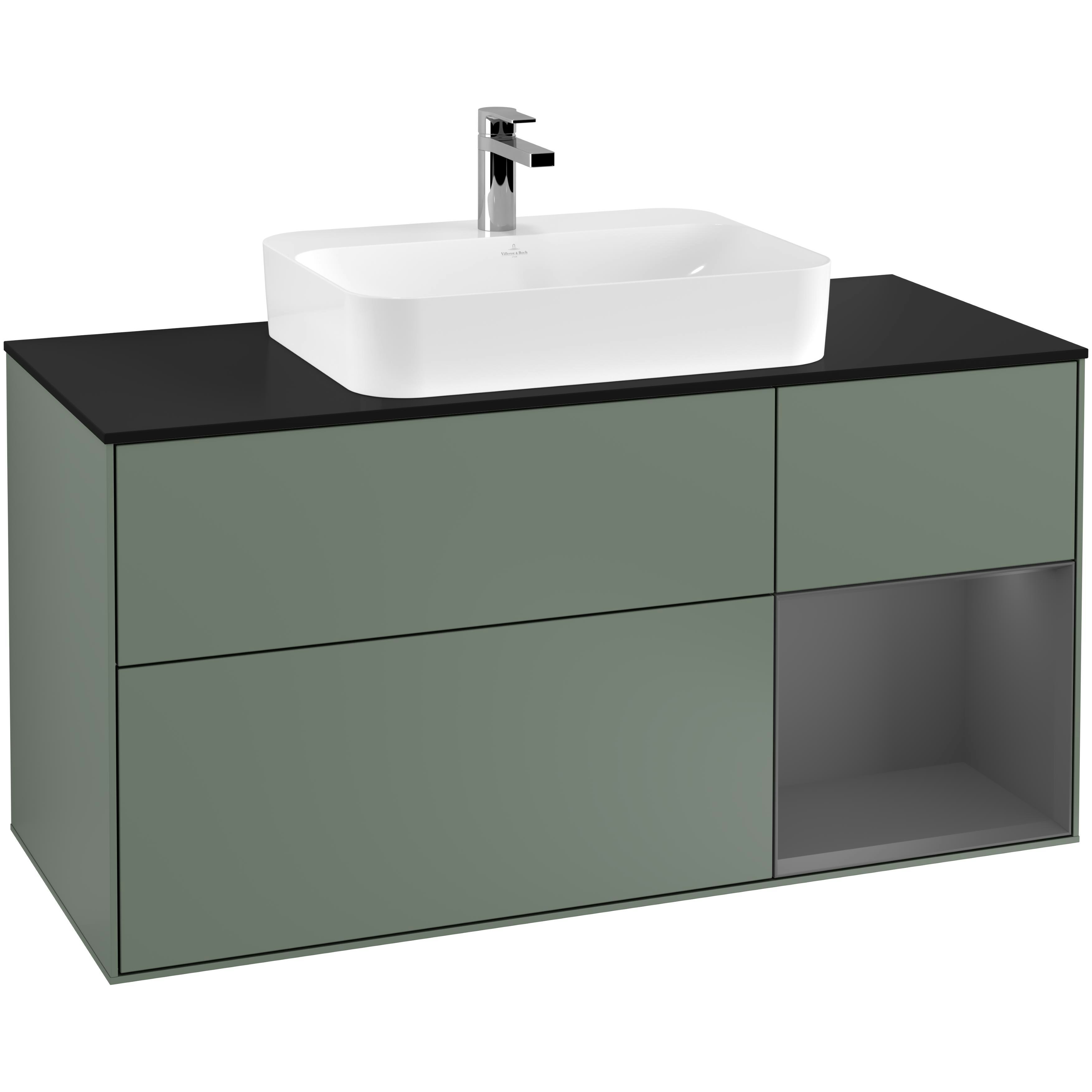 Tvättställsskåp Villeroy & Boch Finion med 3 Lådor Hylla och Bänkskiva för Ytmonterat Tvättställ