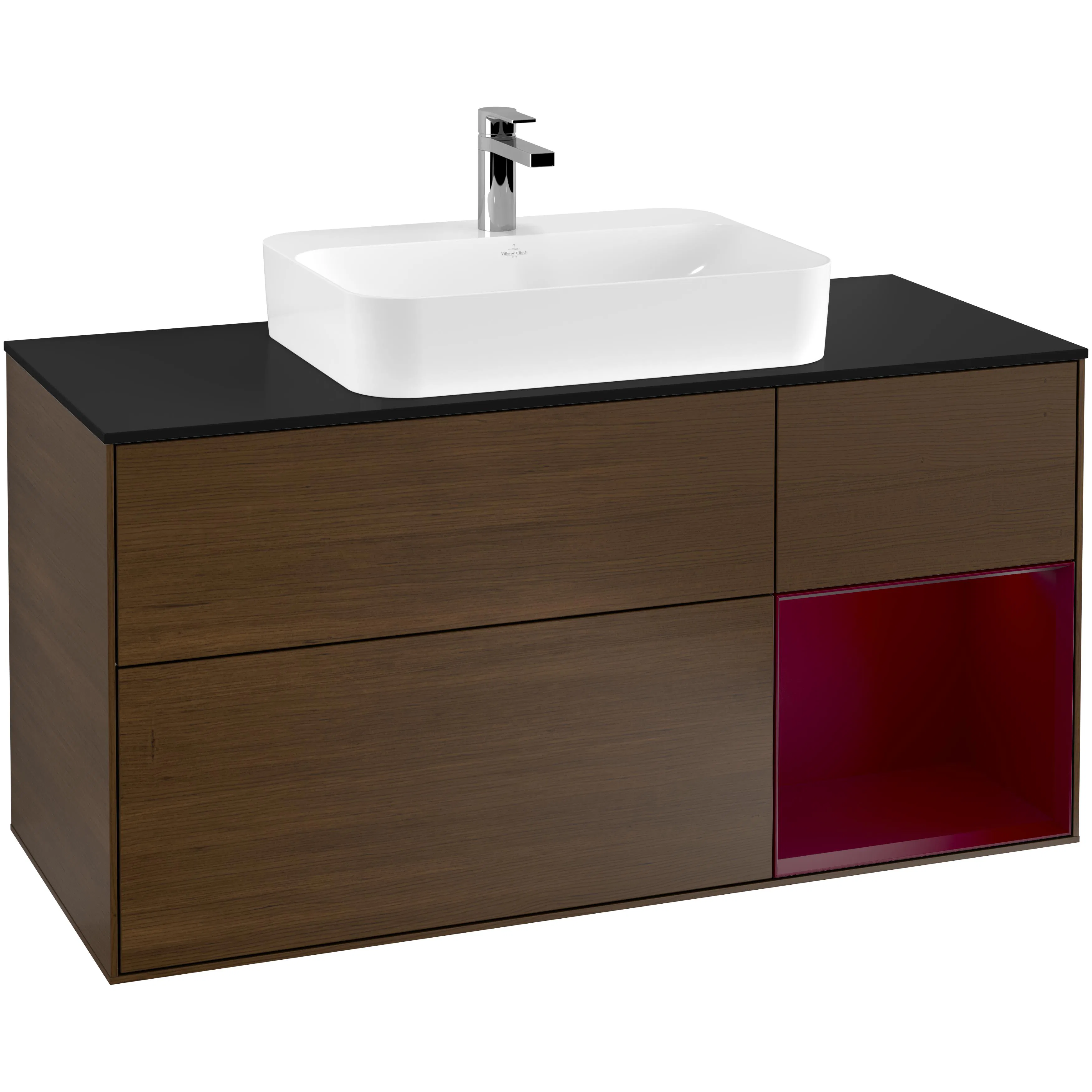 Tvättställsskåp Villeroy & Boch Finion med 3 Lådor Hylla och Bänkskiva för Ytmonterat Tvättställ