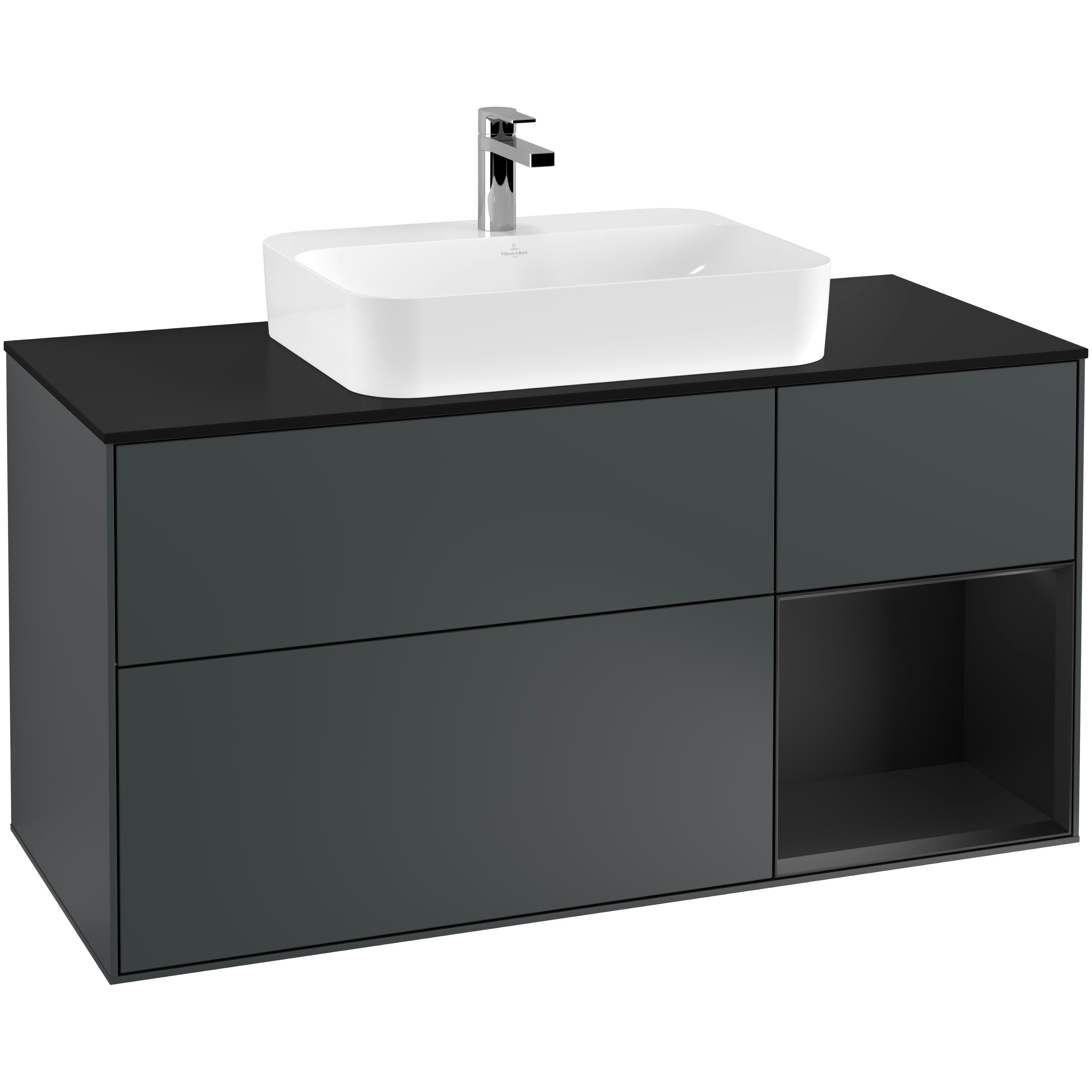 Tvättställsskåp Villeroy & Boch Finion med 3 Lådor Hylla och Bänkskiva för Ytmonterat Tvättställ