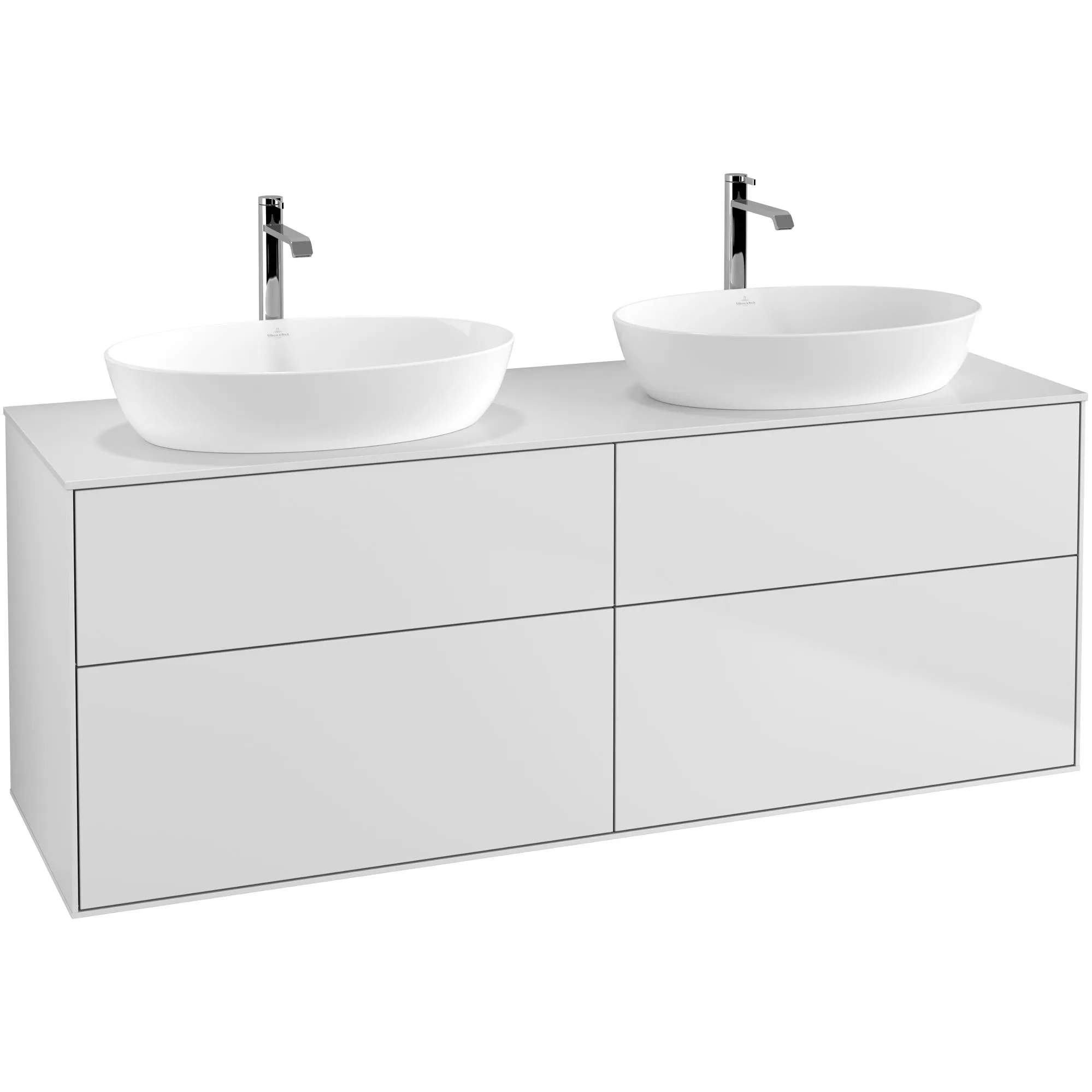 Tvättställsskåp Villeroy & Boch Finion med 4 Lådor och Bänkskiva för Två Fristående Tvättställ från Artis & Collaro