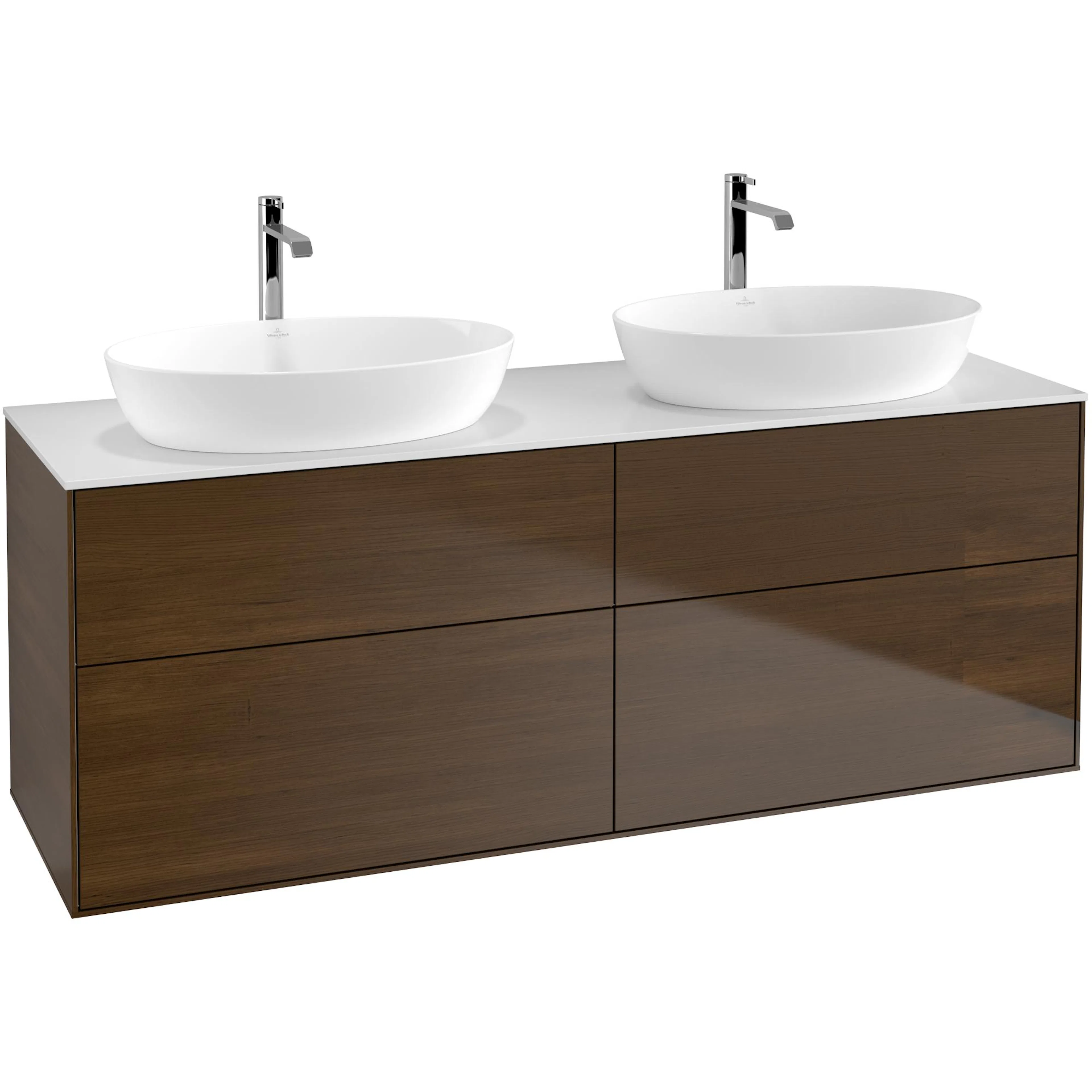 Tvättställsskåp Villeroy & Boch Finion med 4 Lådor och Bänkskiva för Två Fristående Tvättställ från Artis & Collaro