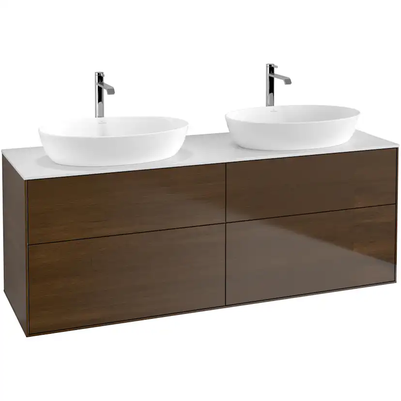 Tvättställsskåp Villeroy & Boch Finion med 4 Lådor och Bänkskiva för Två Fristående Tvättställ från Artis & Collaro