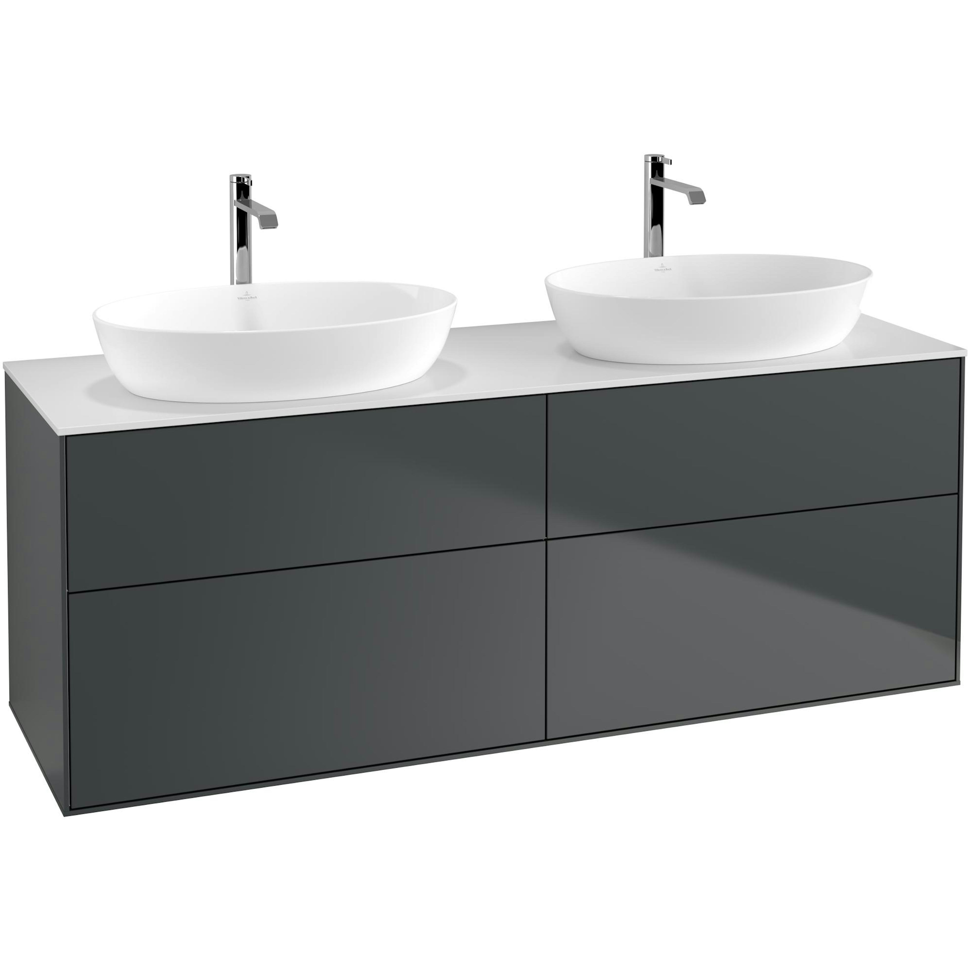 Tvättställsskåp Villeroy & Boch Finion med 4 Lådor och Bänkskiva för Två Fristående Tvättställ från Artis & Collaro