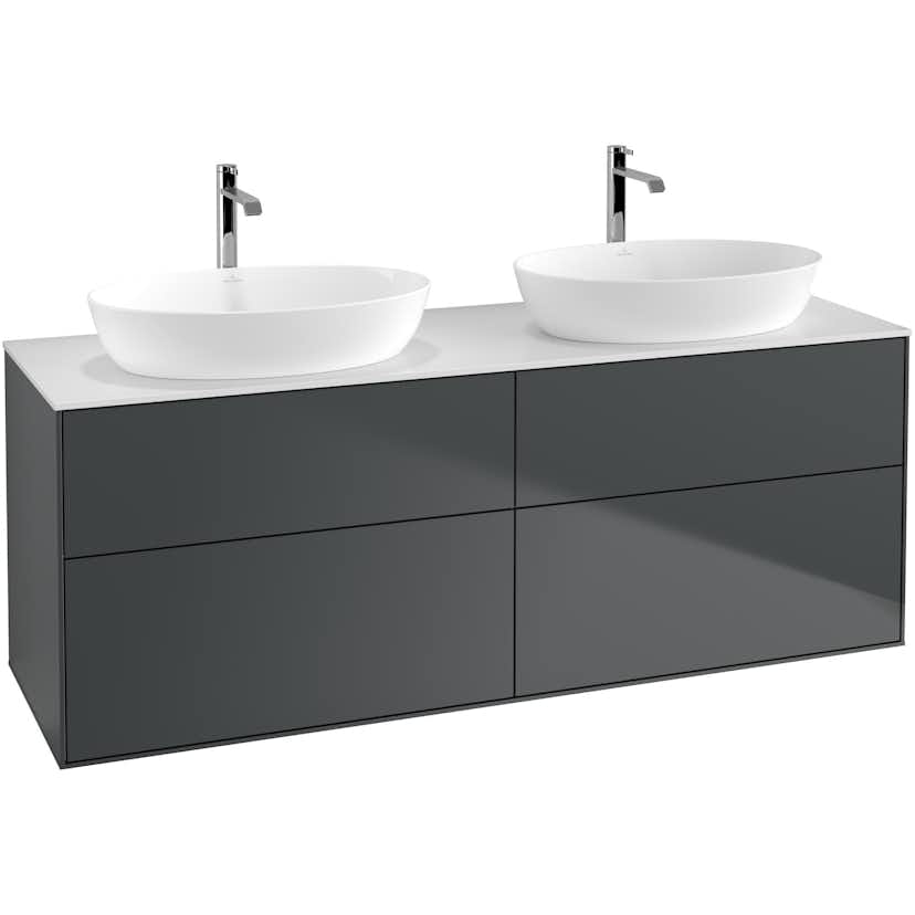 Tvättställsskåp Villeroy & Boch Finion med 4 Lådor och Bänkskiva för Två Fristående Tvättställ från Artis & Collaro