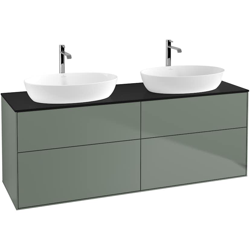 Tvättställsskåp Villeroy & Boch Finion med 4 Lådor och Bänkskiva för Två Fristående Tvättställ från Artis & Collaro