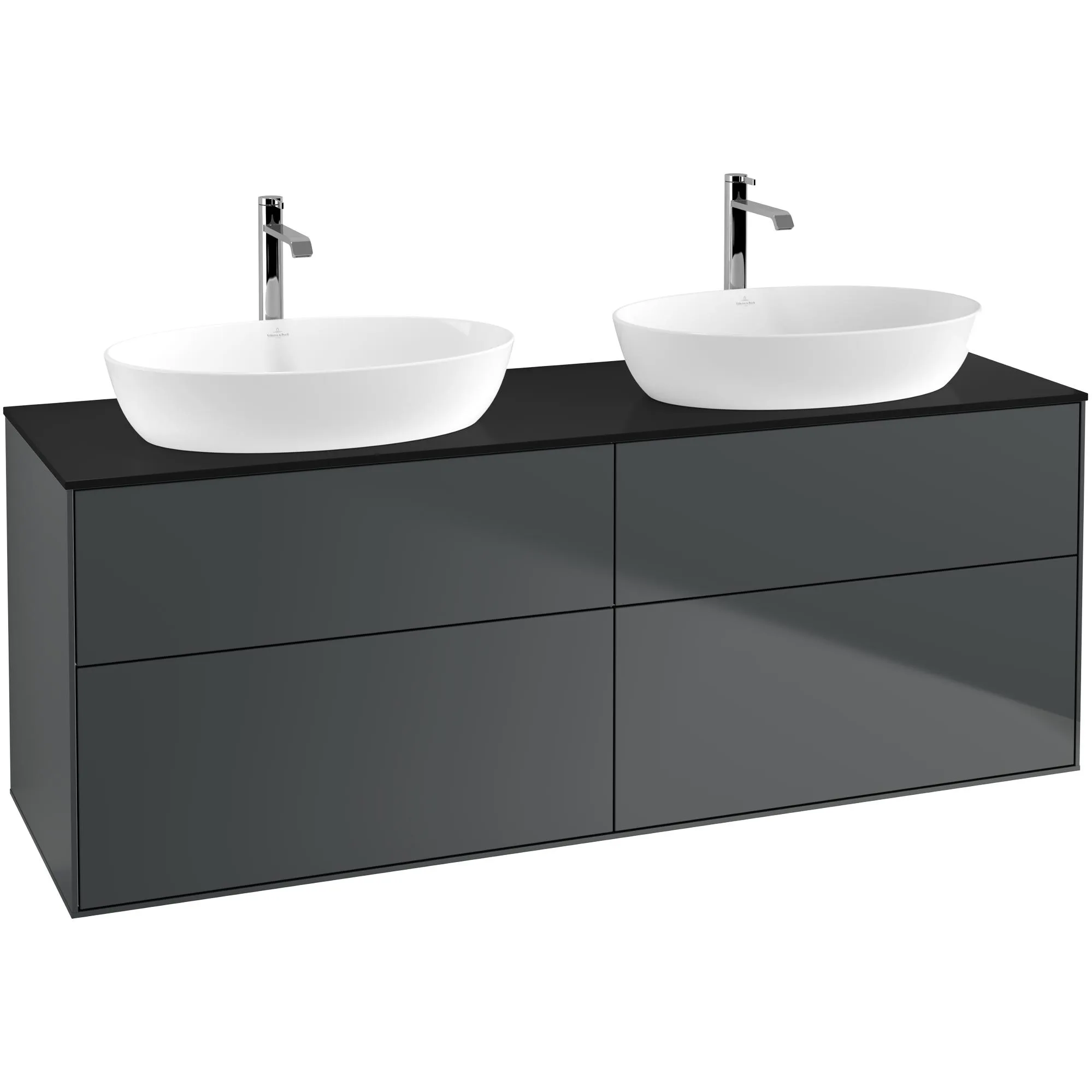 Tvättställsskåp Villeroy & Boch Finion med 4 Lådor och Bänkskiva för Två Fristående Tvättställ från Artis & Collaro