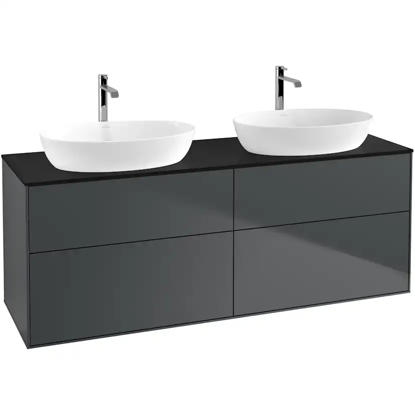 Tvättställsskåp Villeroy & Boch Finion med 4 Lådor och Bänkskiva för Två Fristående Tvättställ från Artis & Collaro