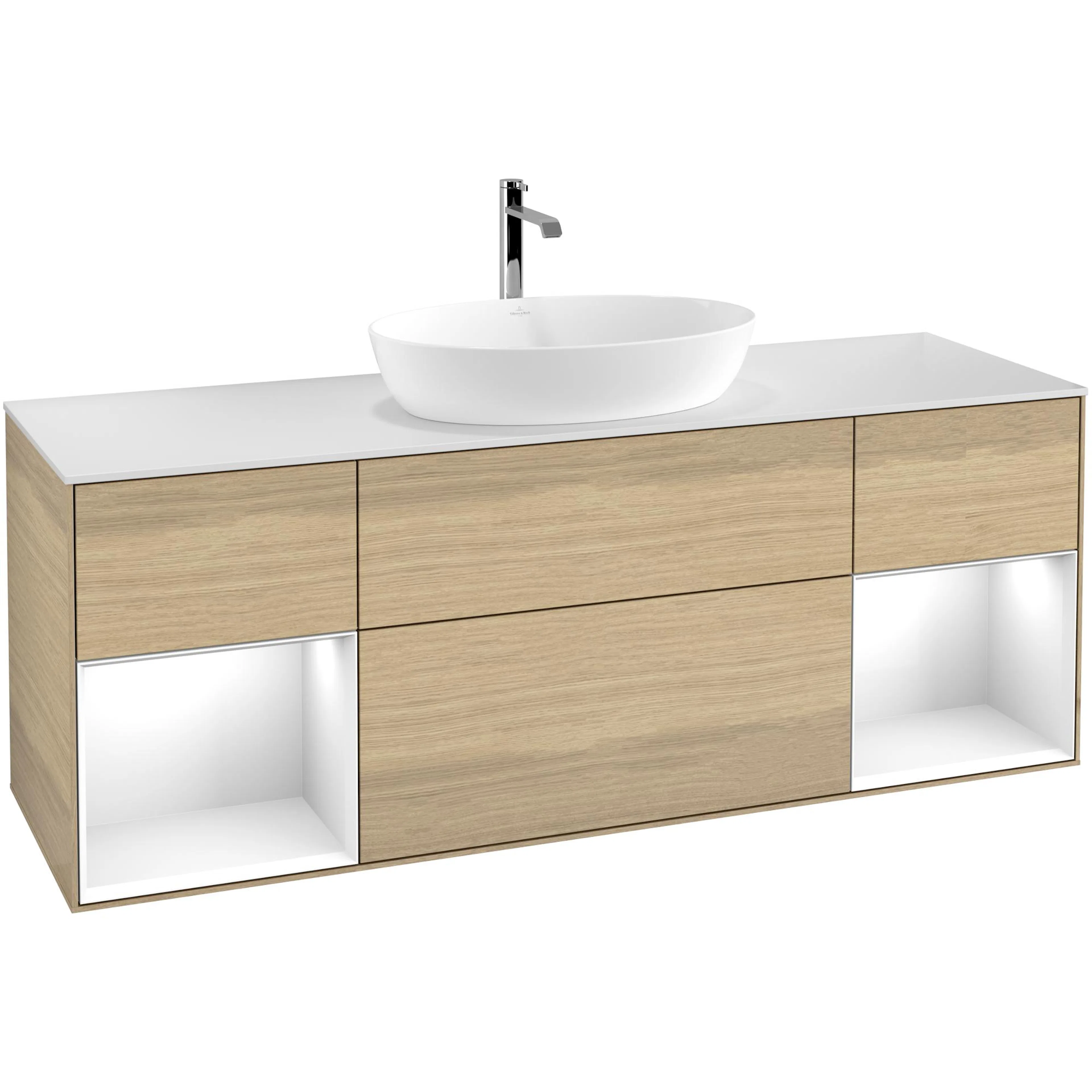 Tvättställsskåp Villeroy & Boch Finion med Två Hyllor och Bänkskiva för Fristående Tvättställ från Artis & Collaro