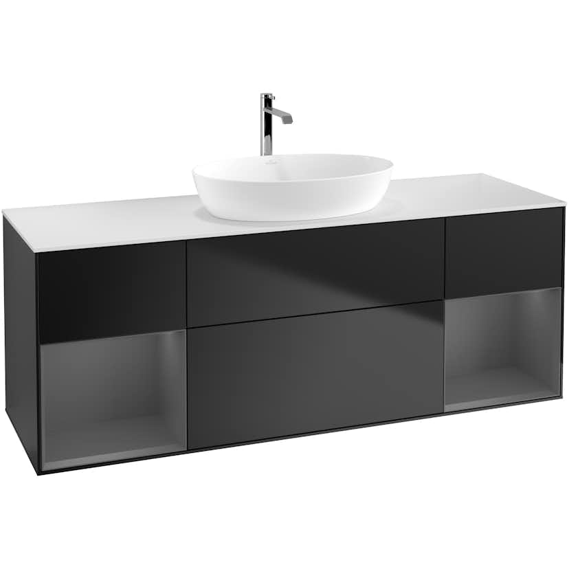 Tvättställsskåp Villeroy & Boch Finion med Två Hyllor och Bänkskiva för Fristående Tvättställ från Artis & Collaro