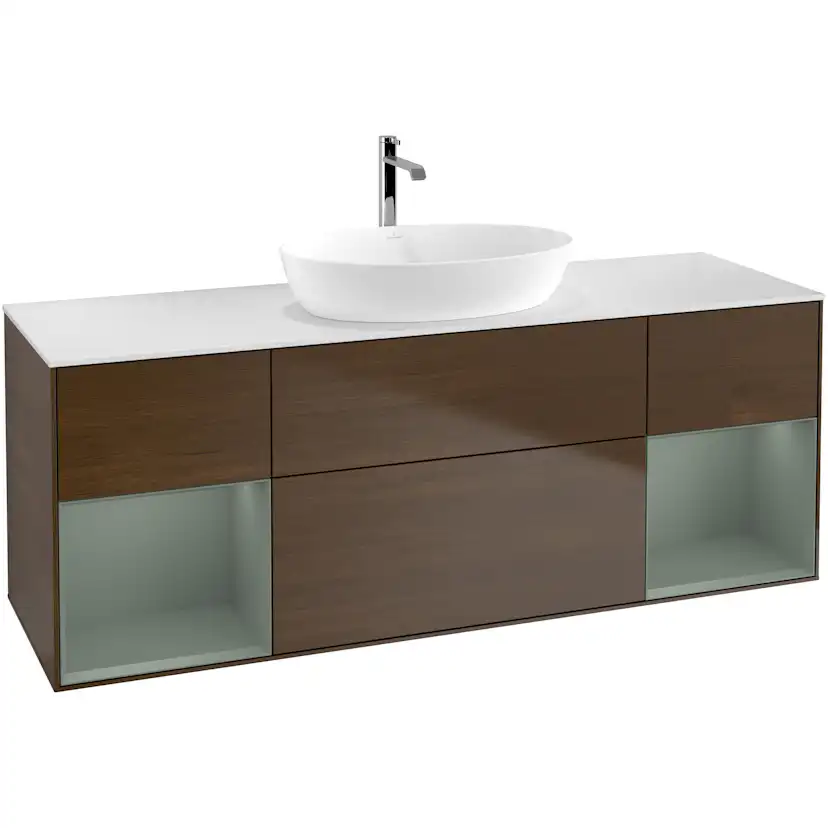 Tvättställsskåp Villeroy & Boch Finion med Två Hyllor och Bänkskiva för Fristående Tvättställ från Artis & Collaro