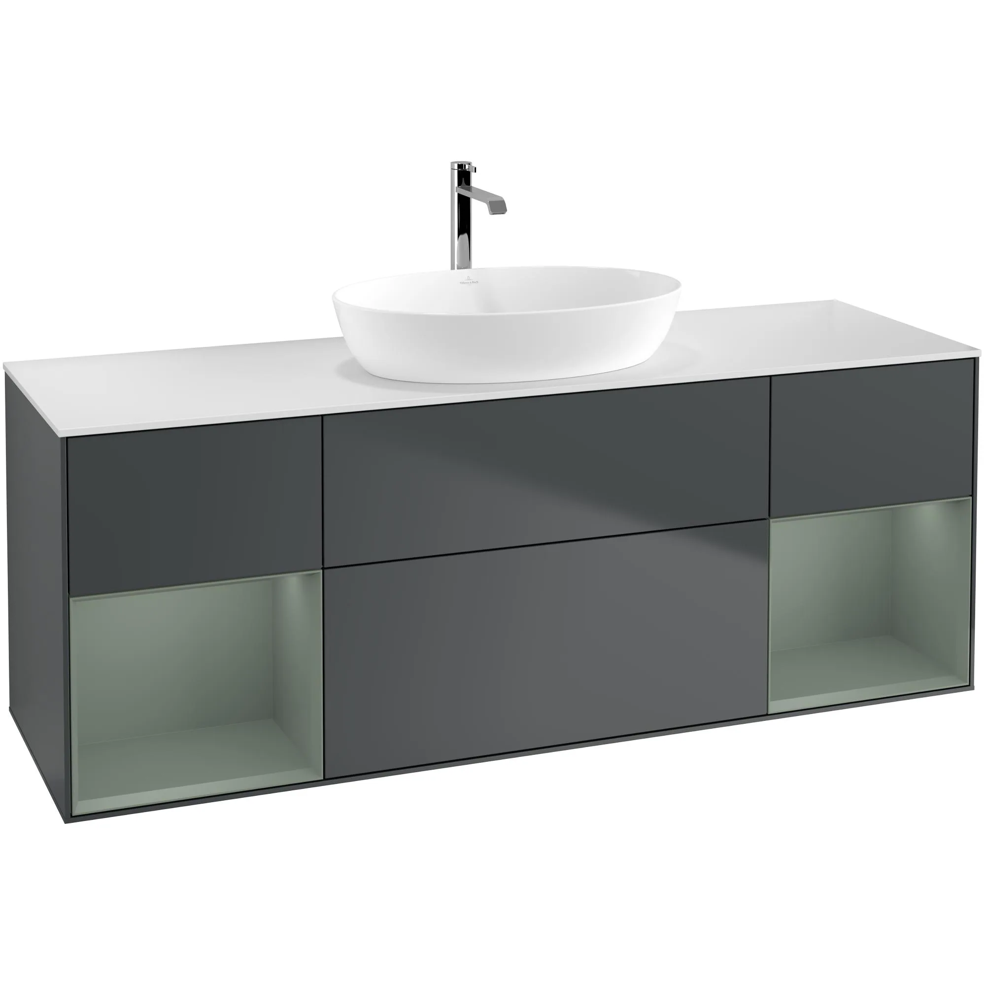 Tvättställsskåp Villeroy & Boch Finion med Två Hyllor och Bänkskiva för Fristående Tvättställ från Artis & Collaro