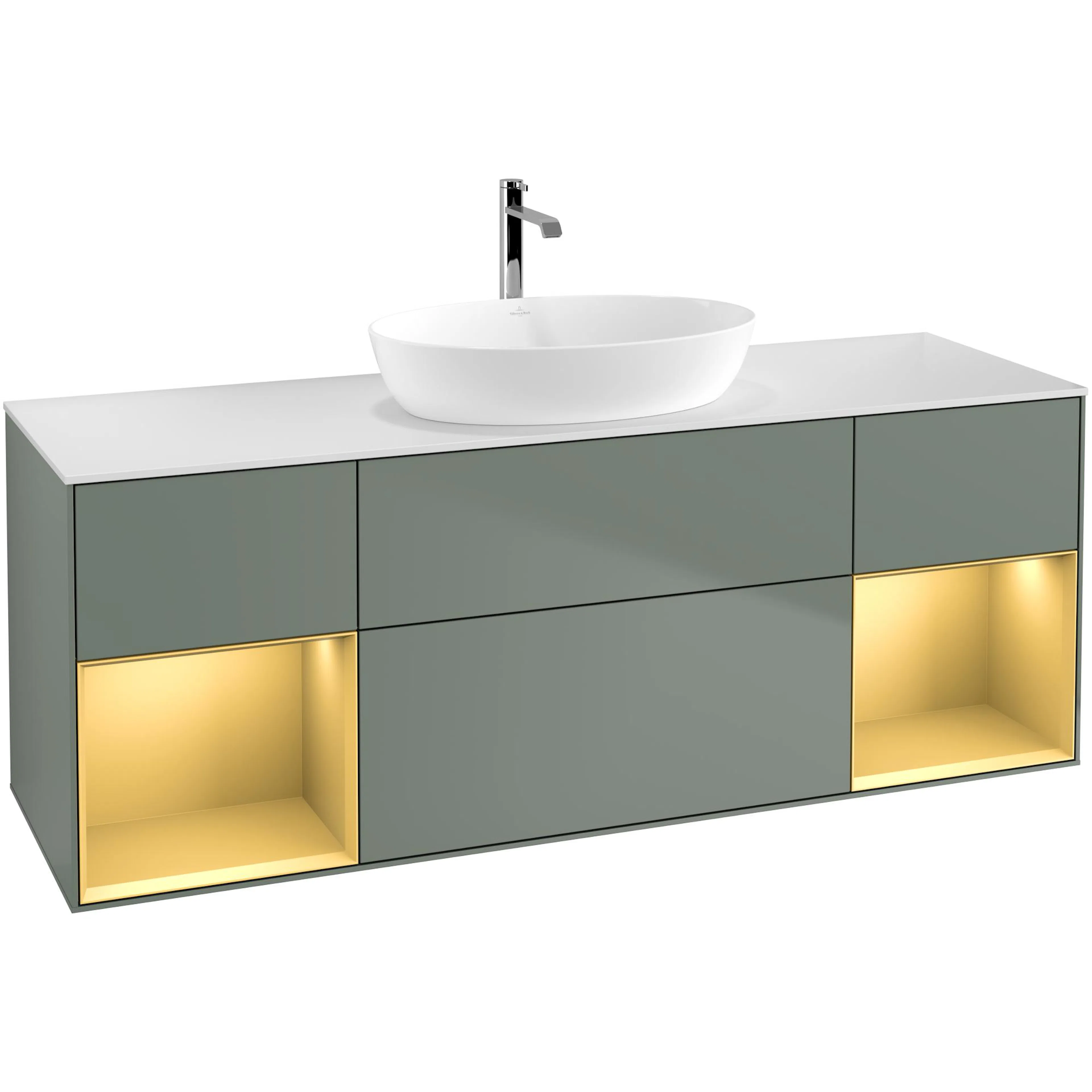 Tvättställsskåp Villeroy & Boch Finion med Två Hyllor och Bänkskiva för Fristående Tvättställ från Artis & Collaro