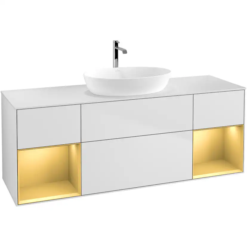 Tvättställsskåp Villeroy & Boch Finion med Två Hyllor och Bänkskiva för Fristående Tvättställ från Artis & Collaro