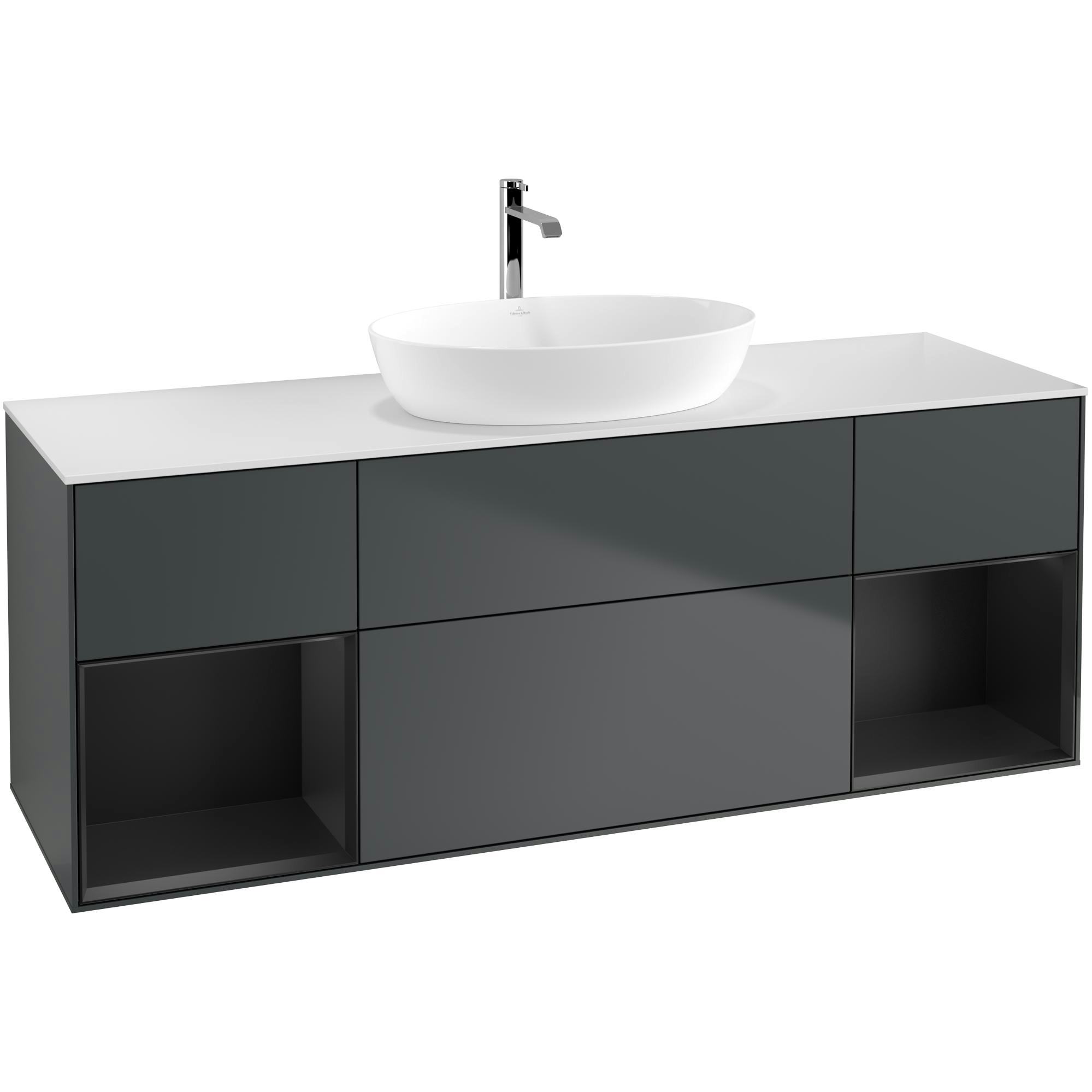 Tvättställsskåp Villeroy & Boch Finion med Två Hyllor och Bänkskiva för Fristående Tvättställ från Artis & Collaro