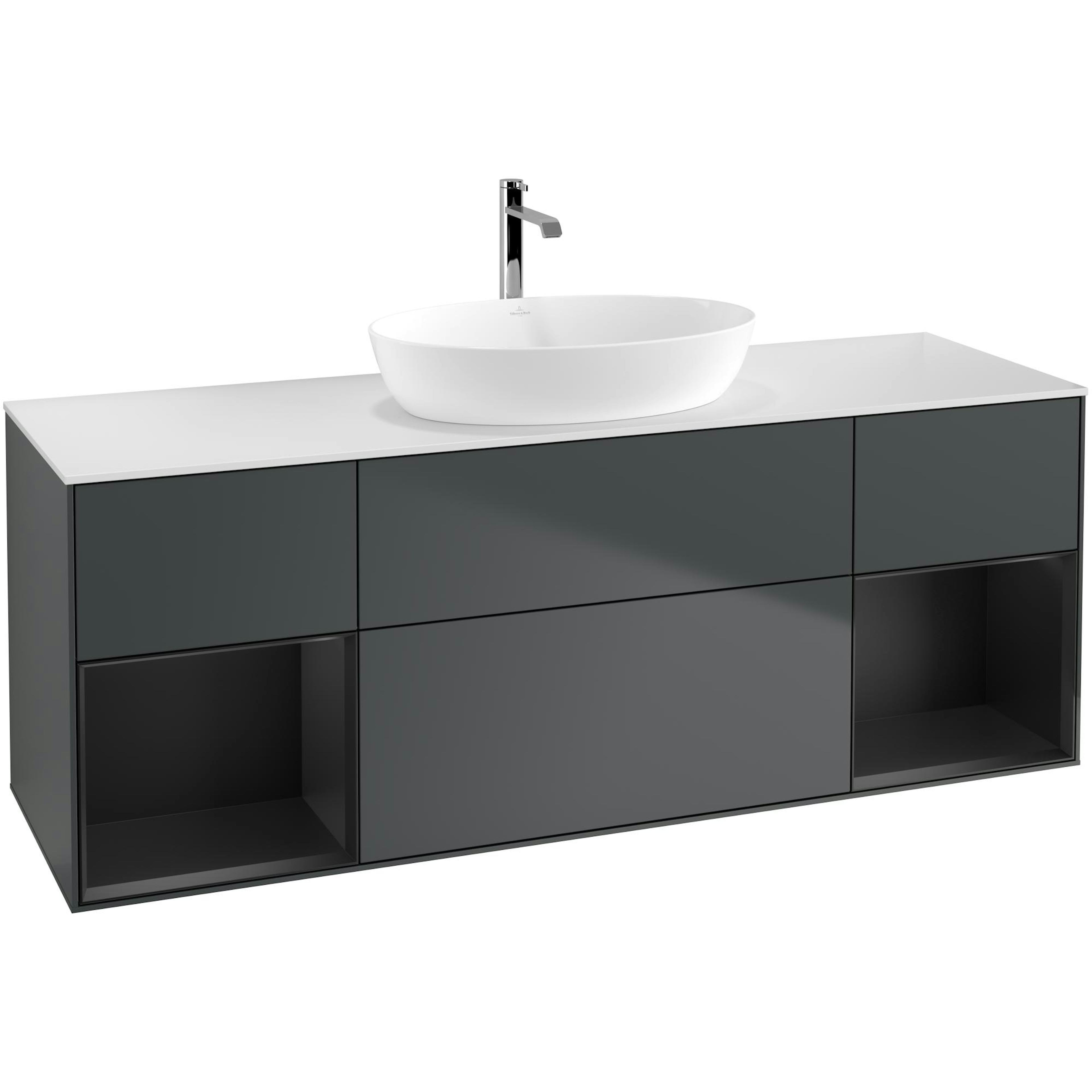 Tvättställsskåp Villeroy & Boch Finion med Två Hyllor och Bänkskiva för Fristående Tvättställ från Artis & Collaro