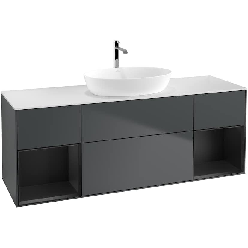 Tvättställsskåp Villeroy & Boch Finion med Två Hyllor och Bänkskiva för Fristående Tvättställ från Artis & Collaro