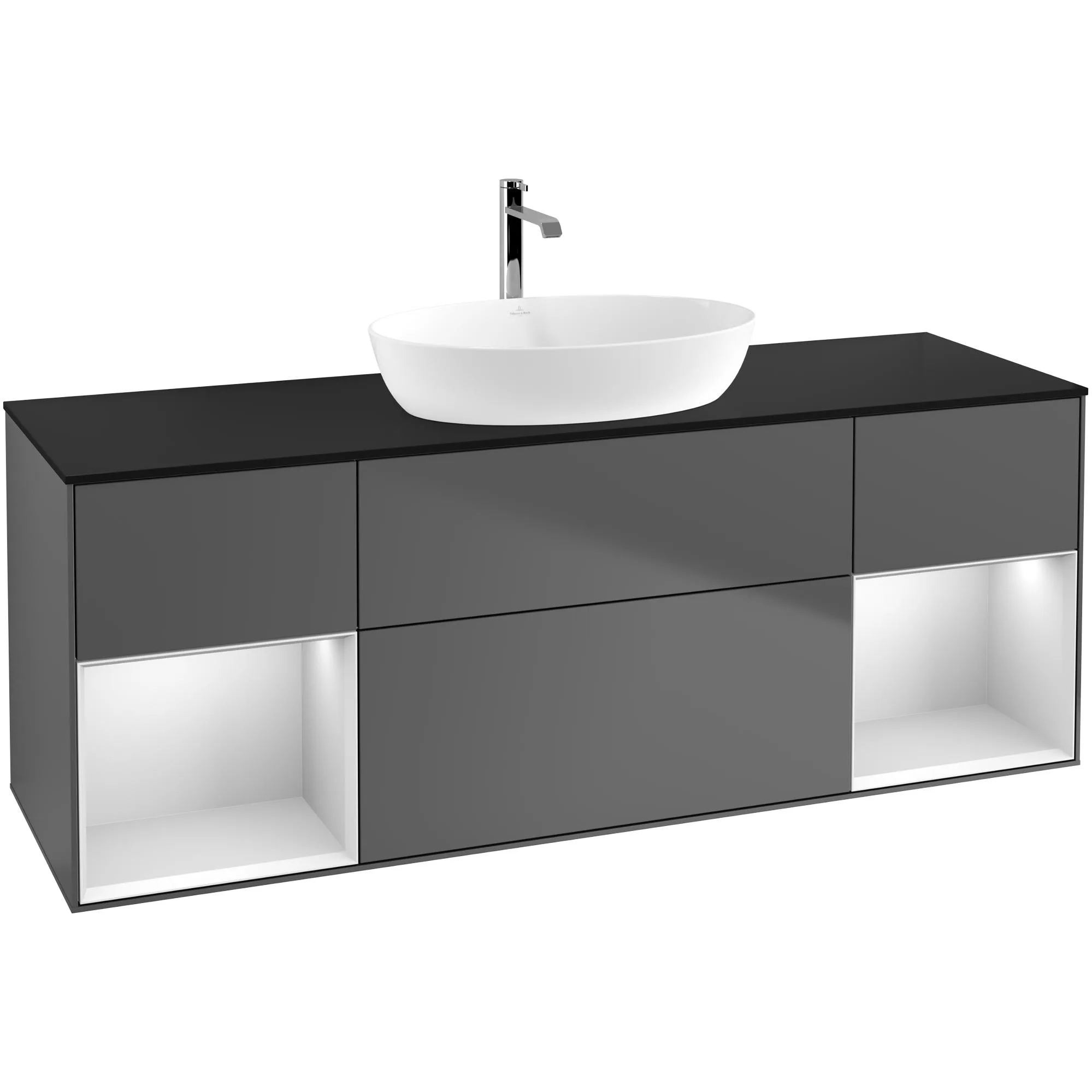 Tvättställsskåp Villeroy & Boch Finion med Två Hyllor och Bänkskiva för Fristående Tvättställ från Artis & Collaro