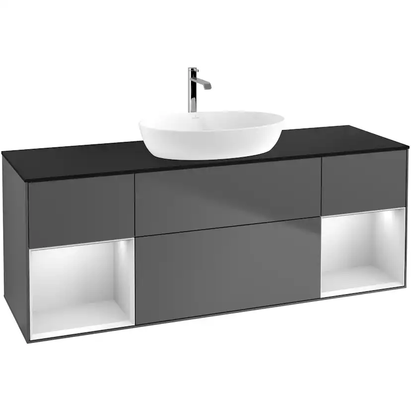 Tvättställsskåp Villeroy & Boch Finion med Två Hyllor och Bänkskiva för Fristående Tvättställ från Artis & Collaro