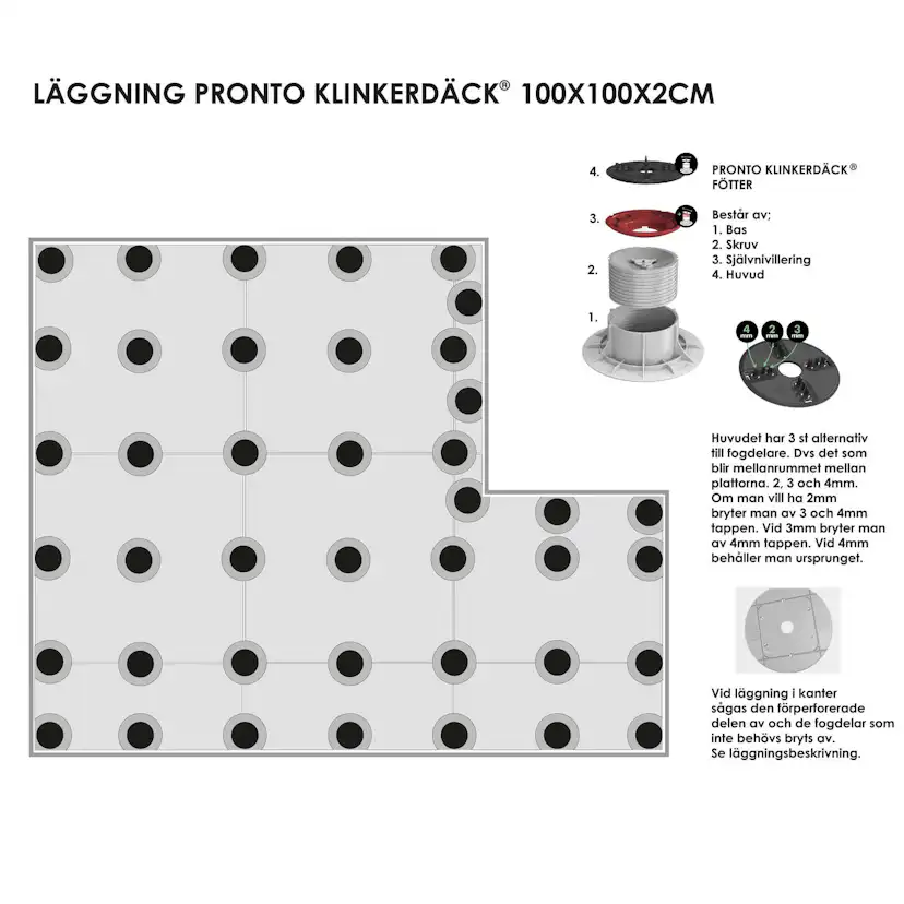 Uteklinker Pronto Klinkerdäck Nordique Evo Greyge 100x100 cm