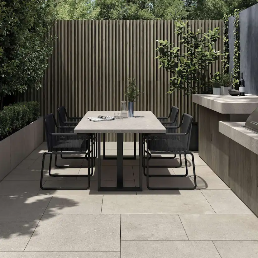 Uteklinker Pronto Klinkerdäck Antique Dune Carved 60x60 cm