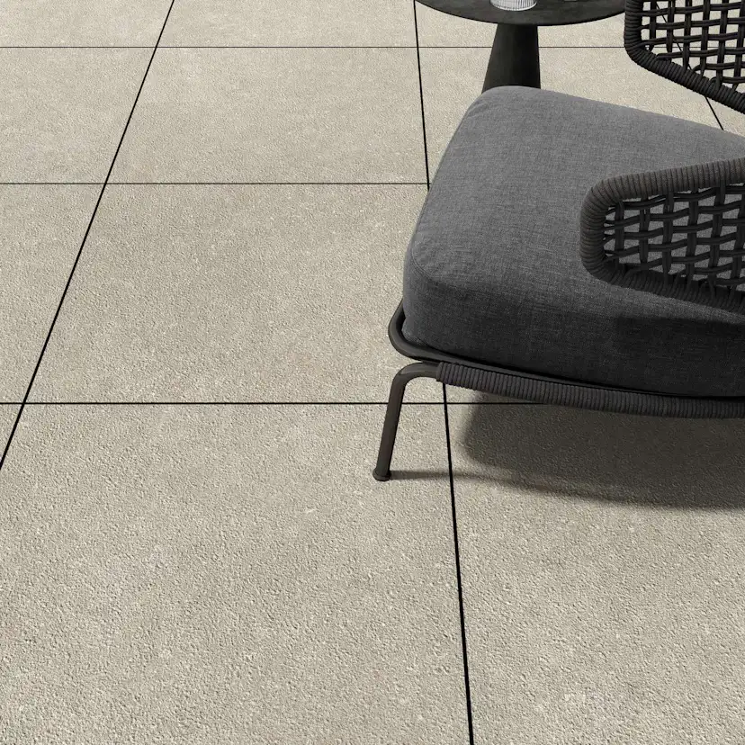 Uteklinker Pronto Klinkerdäck Antique Dune Carved 80x80 cm