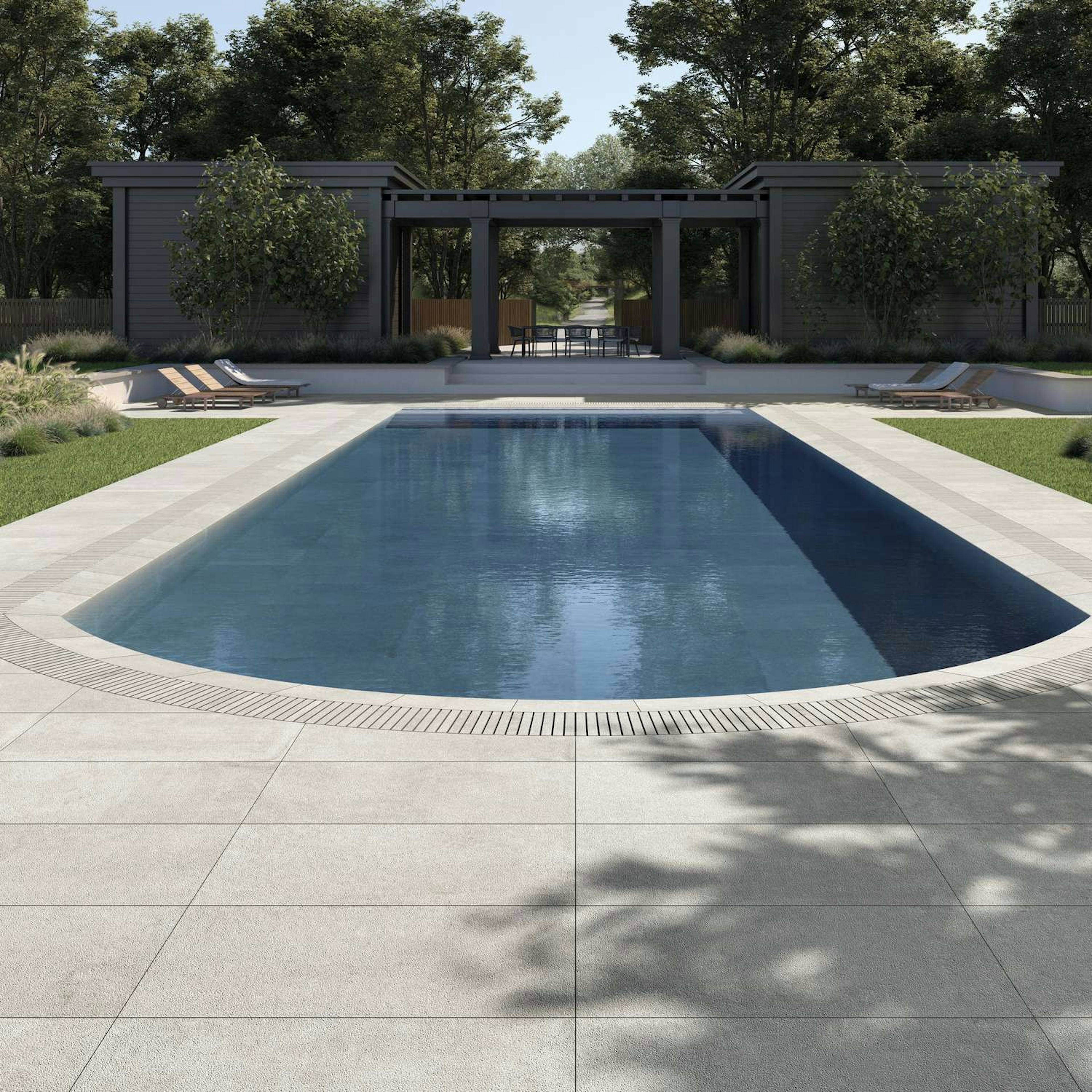 Poolkant/Trappsteg Pronto Klinkerdäck Antique Dune Carved 30x120 cm