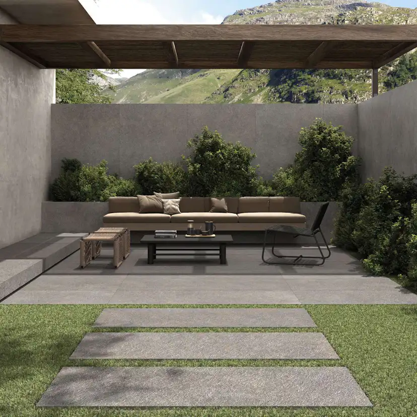 Poolkant/Trappsteg Pronto Klinkerdäck Grotta Silver White 30x120 cm