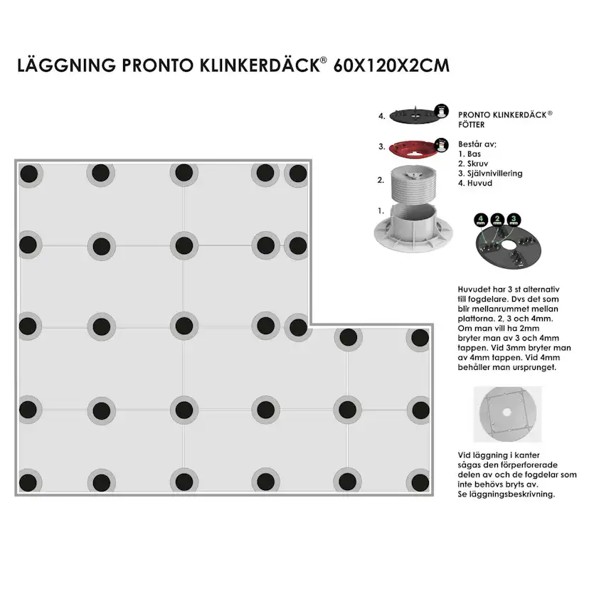 Uteklinker Pronto Klinkerdäck Grotta Silver White 60x120 cm