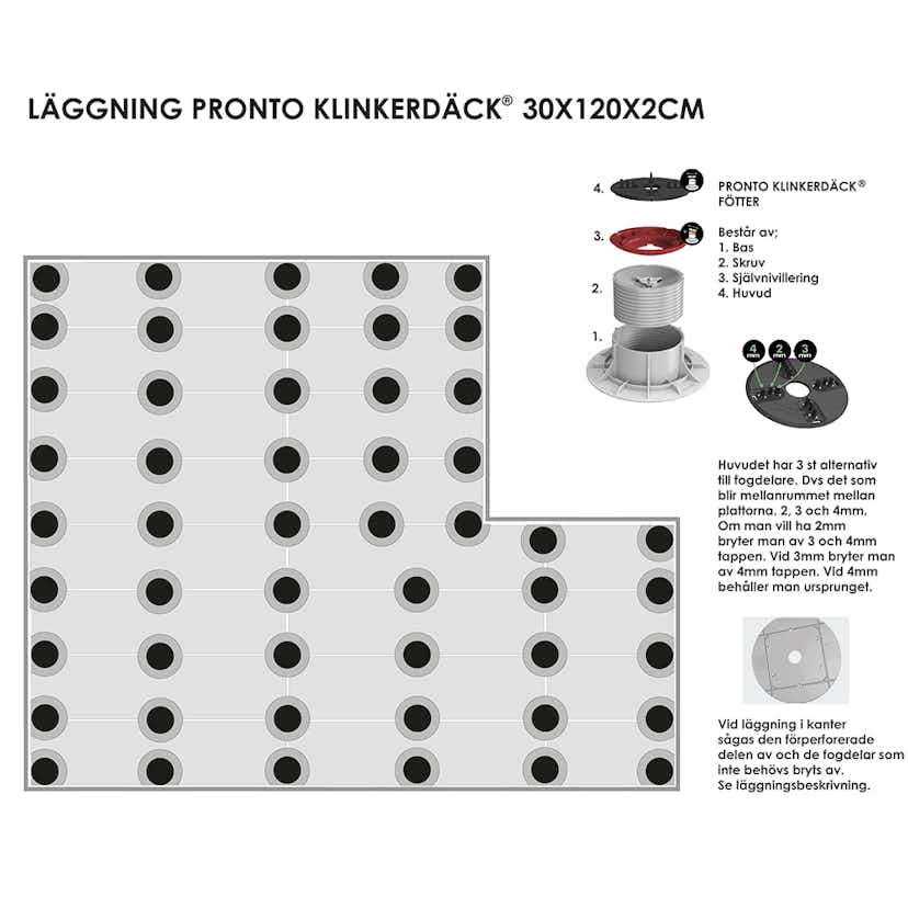 Uteklinker Pronto Klinkerdäck Albero Mandorlo 30x120 cm