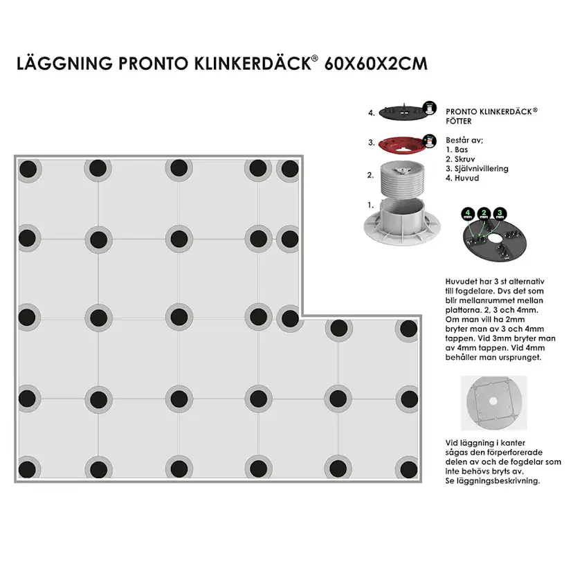 Uteklinker Pronto Klinkerdäck Materia Upivoire 60x60 cm