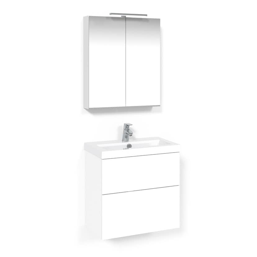 Möbelpaket Macro Design Charm Tvättställsskåp med Crown Spegelskåp