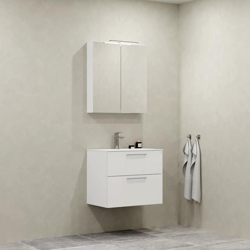 Möbelpaket Macro Design Crown Plain med Spegelskåp