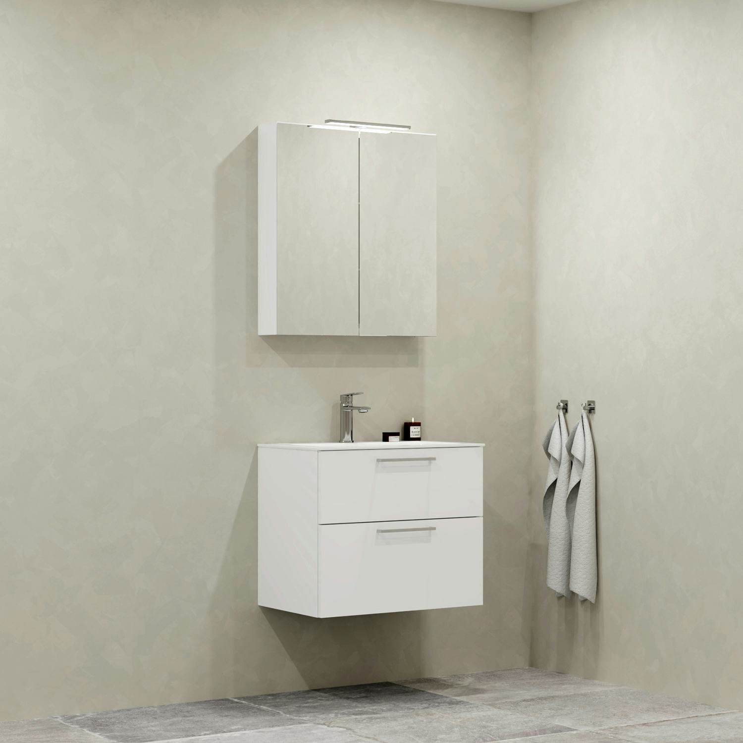 Möbelpaket Macro Design Crown Plain med Spegelskåp