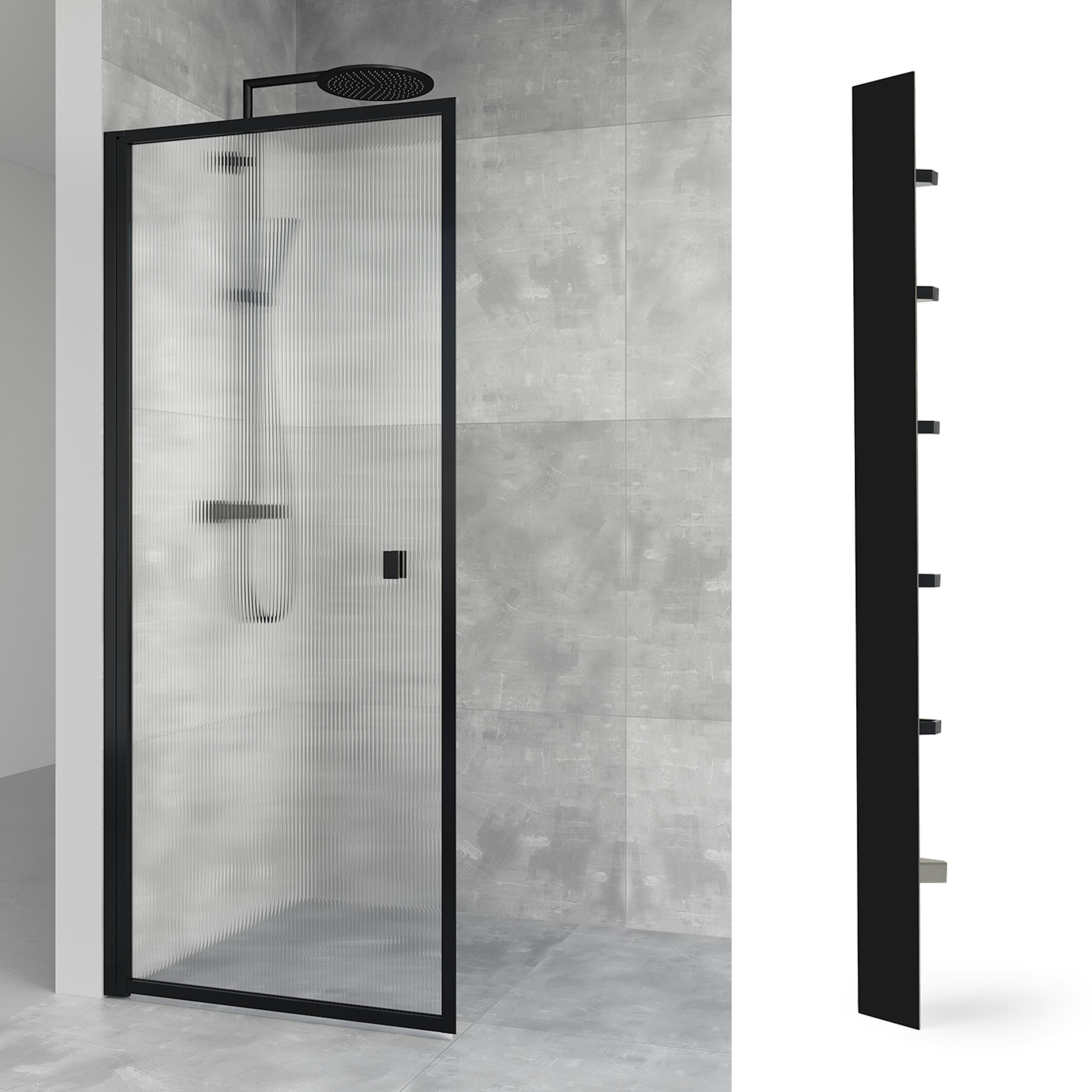 Duschpaket Macro Design Duschdörr Empire Linjeglas 885 med Hide Duschhylla