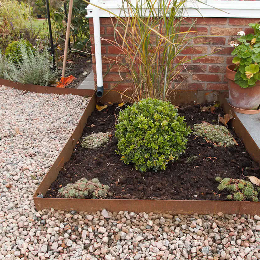 Planteringskant Flexigarden Corten 180 mm Hörn Justerbart